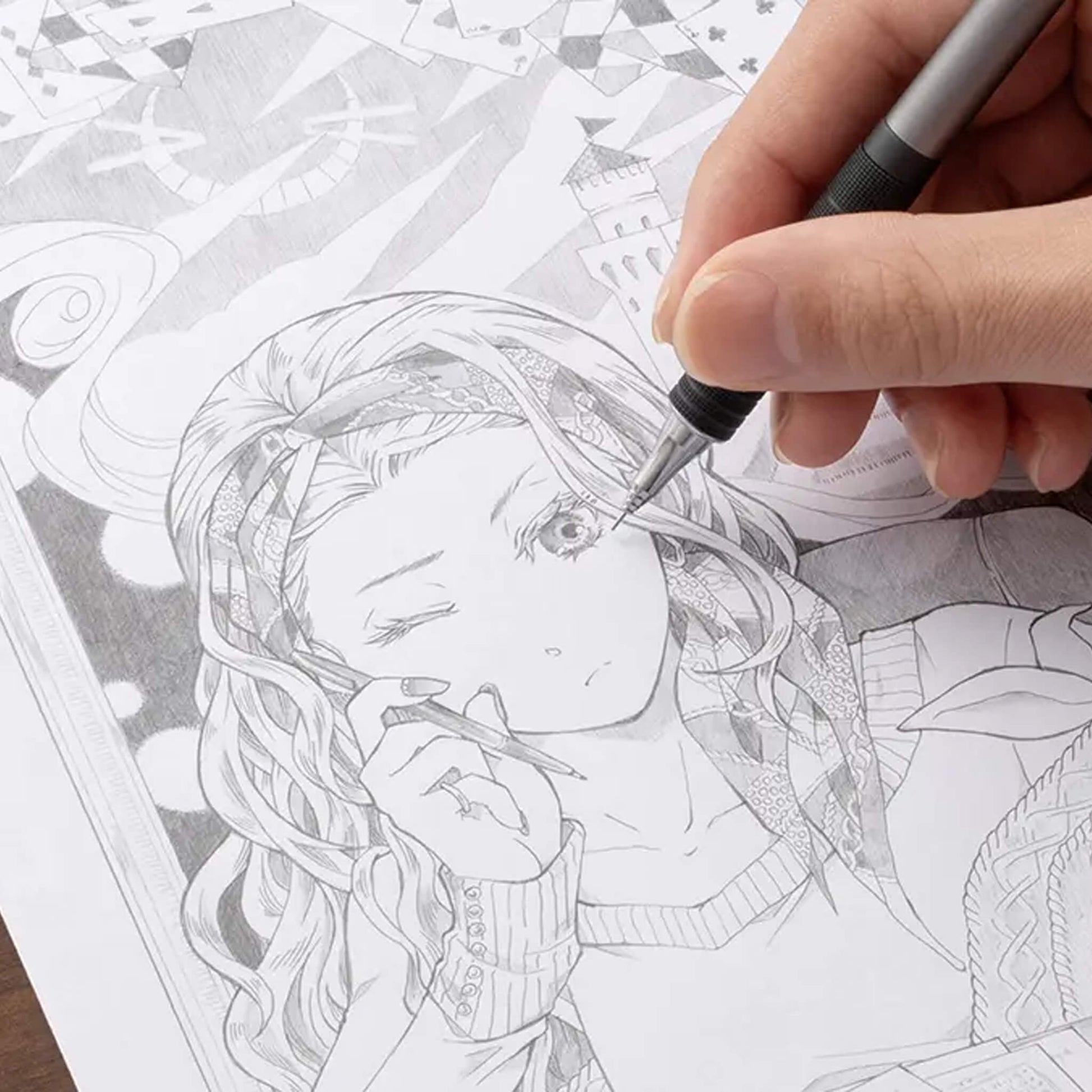 Pentel Orenz Mechanical Pencil Metal Grip Type 0.2mm - Dark Green - Mechanical Pencils