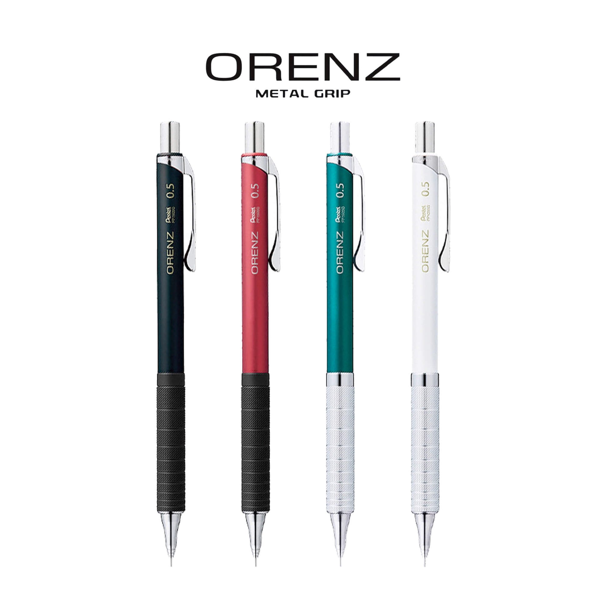 Pentel Orenz Mechanical Pencil Metal Grip Type 0.5mm - Black - Mechanical Pencils