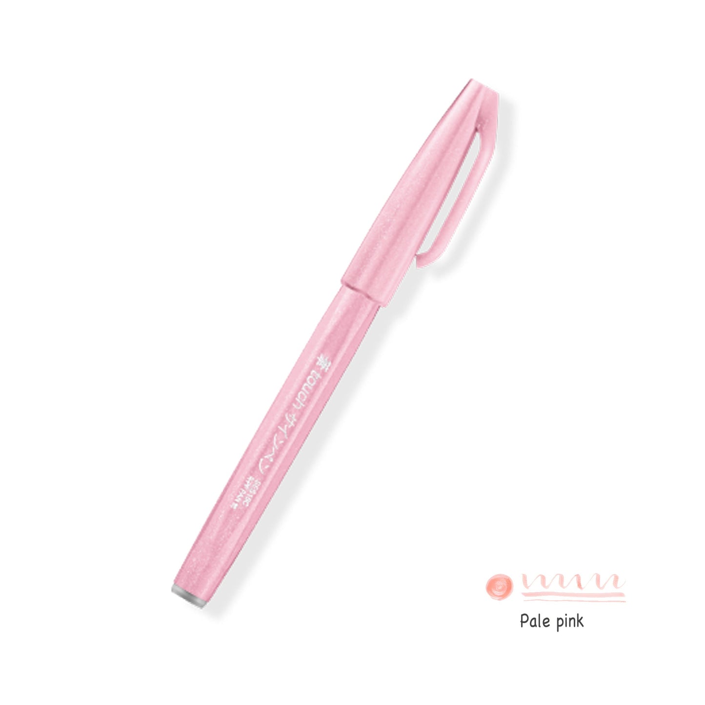 Pentel Fude Touch Brush Sign Pen (All 30 Colors) - Brush Pens - Pale Pink -