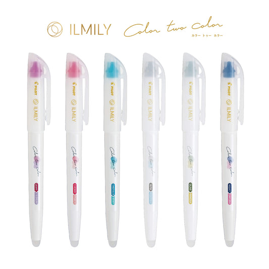 Pilot ILMILY Color Two Color Highlighter - Emerald|Mint - Highlighters