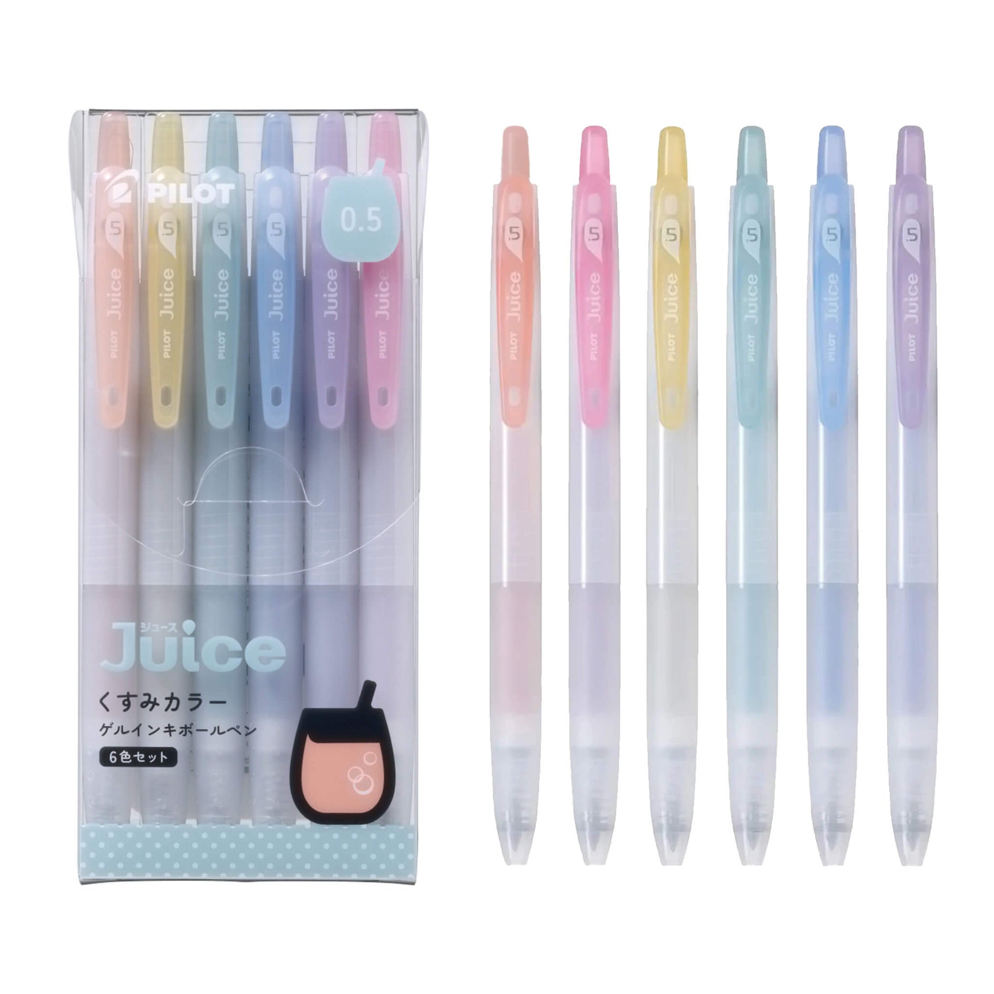 Pilot Juice Gel Pen Dusty Color 0.5mm - 6 - Color Set - Gel & Rollerball Pens