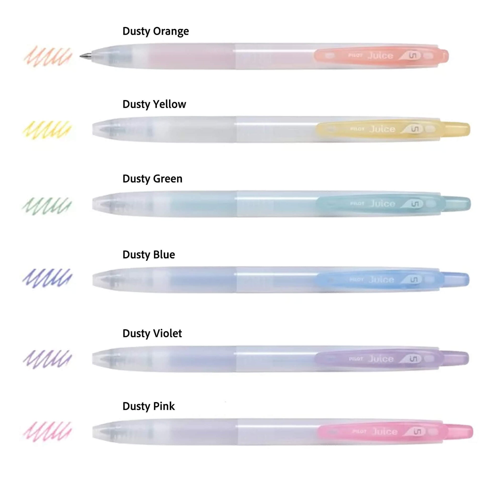 Pilot Juice Gel Pen Dusty Color 0.5mm - 6 - Color Set - Gel & Rollerball Pens