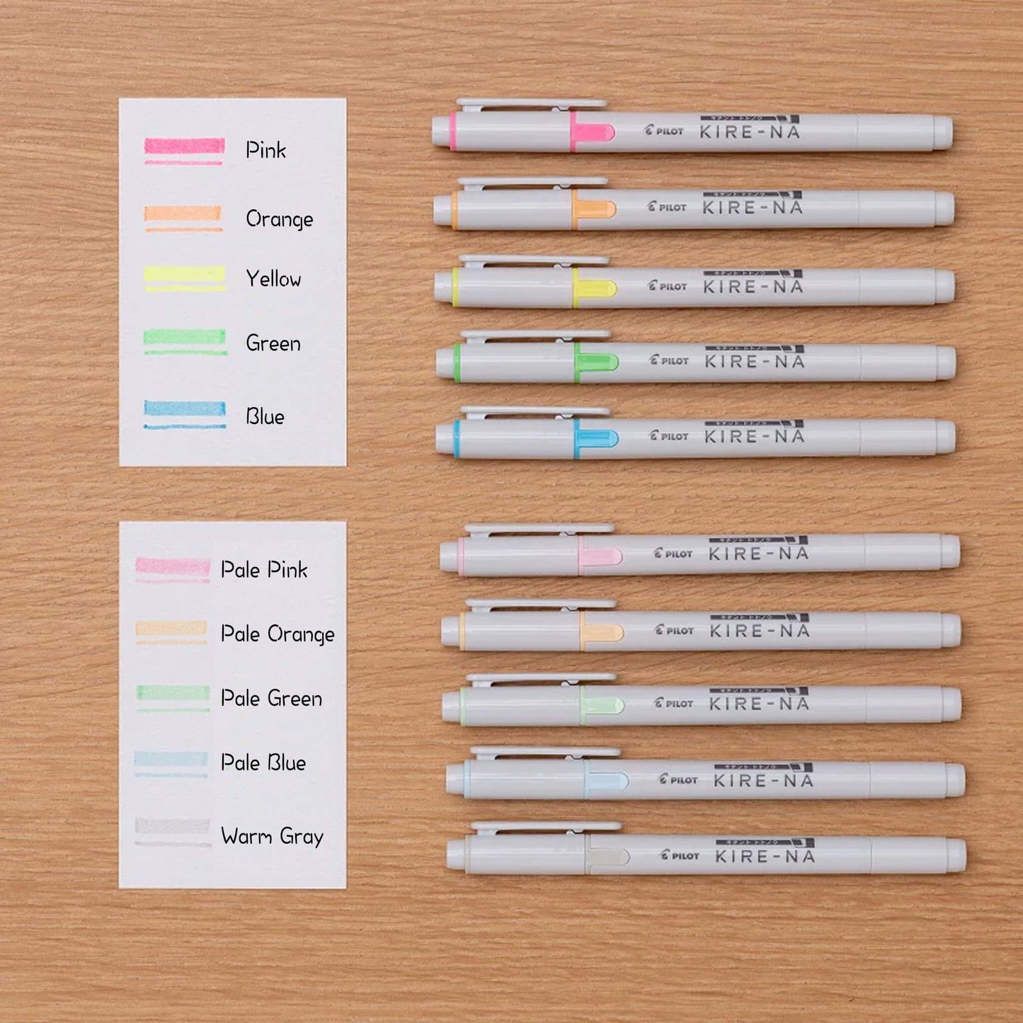 Pilot KIRE - NA Highlighter Basic Colors - 5 - Color Set - Highlighters