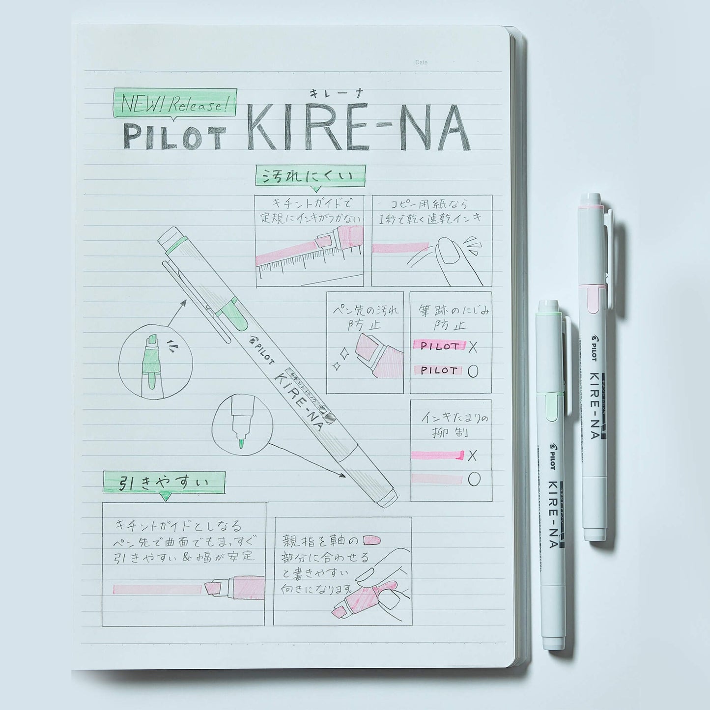 Pilot KIRE - NA Highlighter Basic Colors - 5 - Color Set - Highlighters
