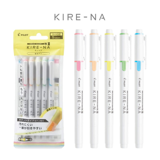 Pilot KIRE - NA Highlighter Basic Colors - 5 - Color Set - Highlighters