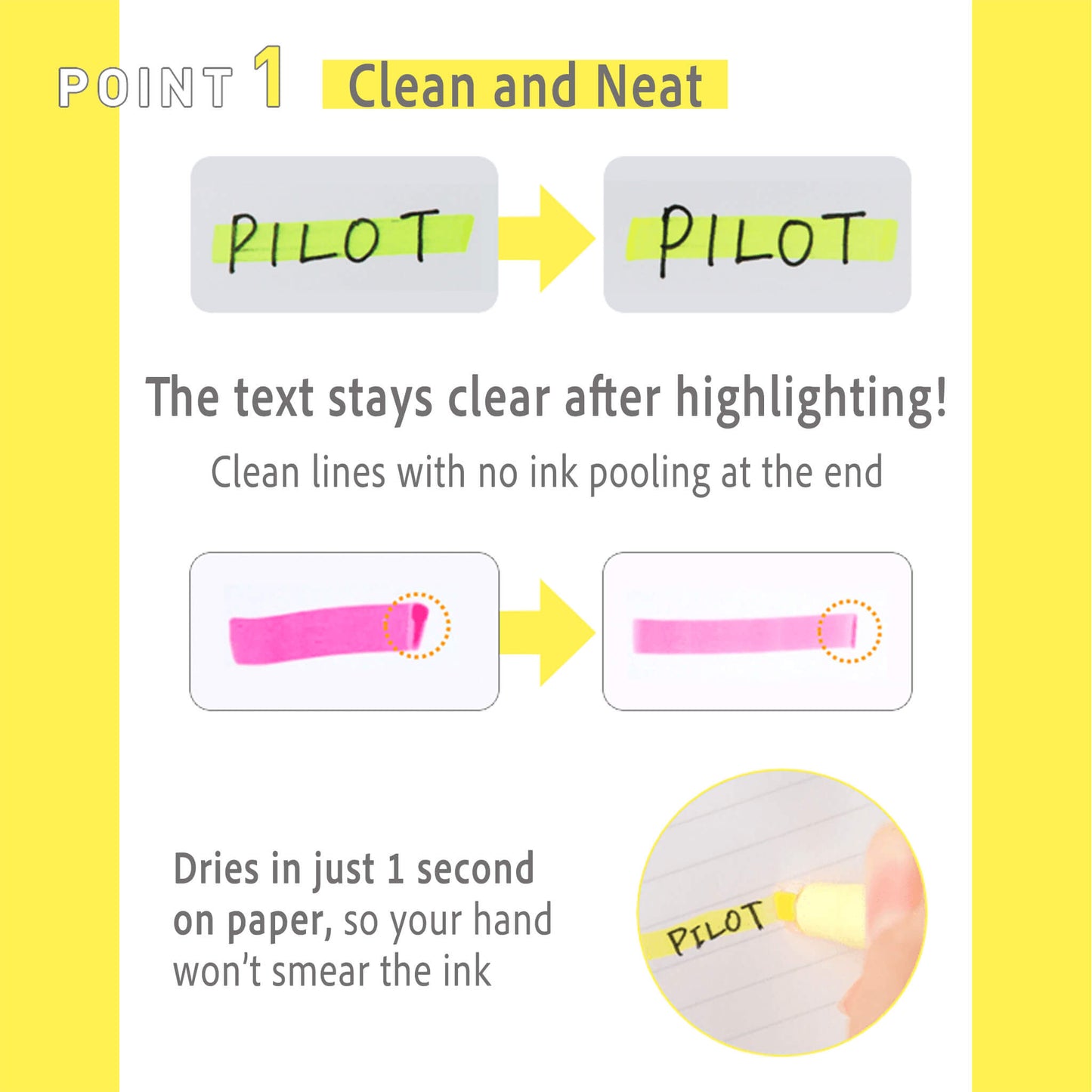 Pilot KIRE - NA Highlighter Basic Colors - 5 - Color Set - Highlighters