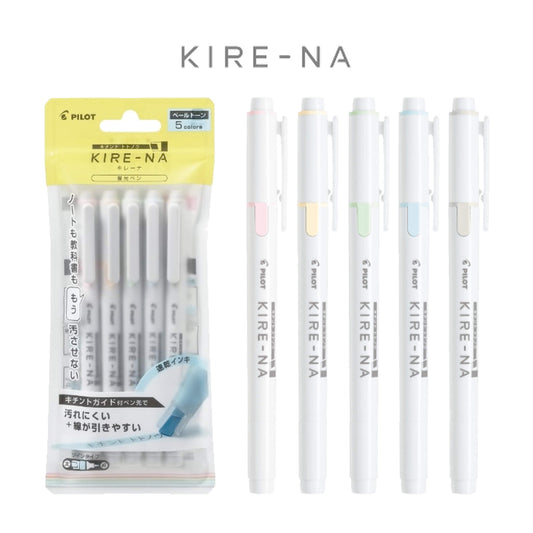 Pilot KIRE - NA Highlighter Pale Colors - 5 - Color Set - Highlighters
