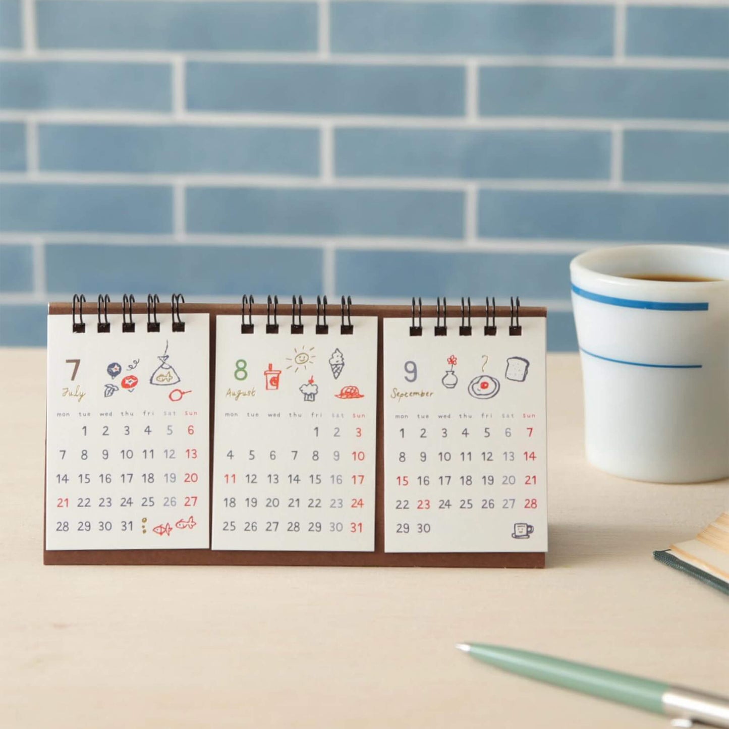Ryu - Ryu 2025 3 - Month Desk Calendar Illustration - Calendars