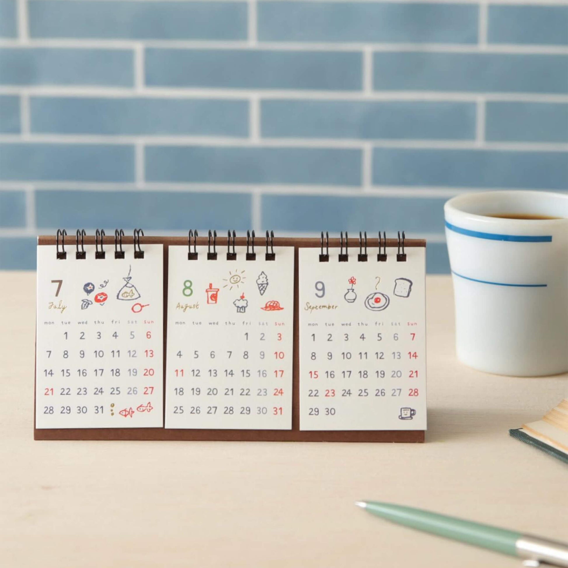 Ryu - Ryu 2025 3 - Month Desk Calendar Illustration - Calendars