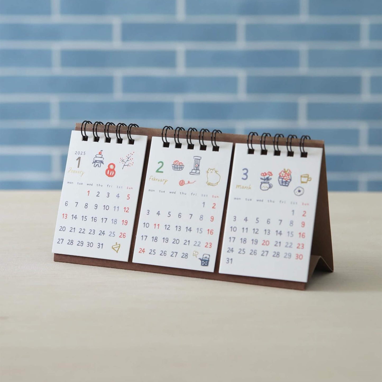 Ryu - Ryu 2025 3 - Month Desk Calendar Illustration - Calendars