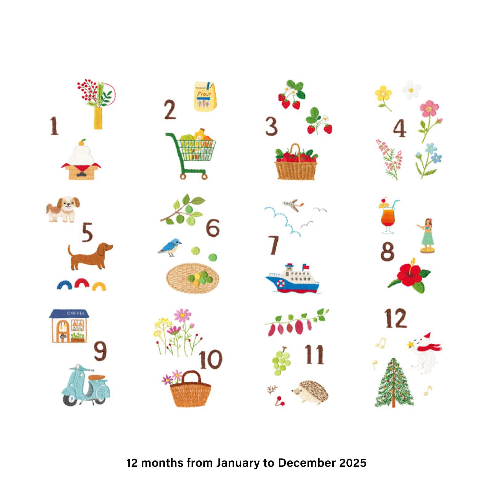 Ryu - Ryu 2025 Embroidery Desk Calendar - Calendars