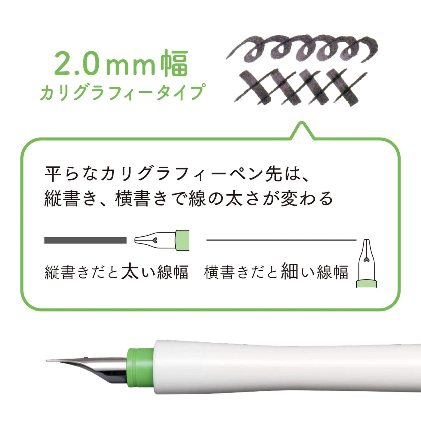 Sailor Hocoro Dip Pen with Fountain Pen Nib - 2.0mm Nib - White - Dip Pens