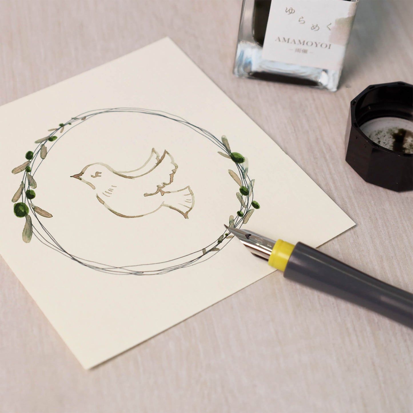 Sailor Hocoro Dip Pen with Fountain Pen Nib - Calligraphy Nib - White - Dip Pens