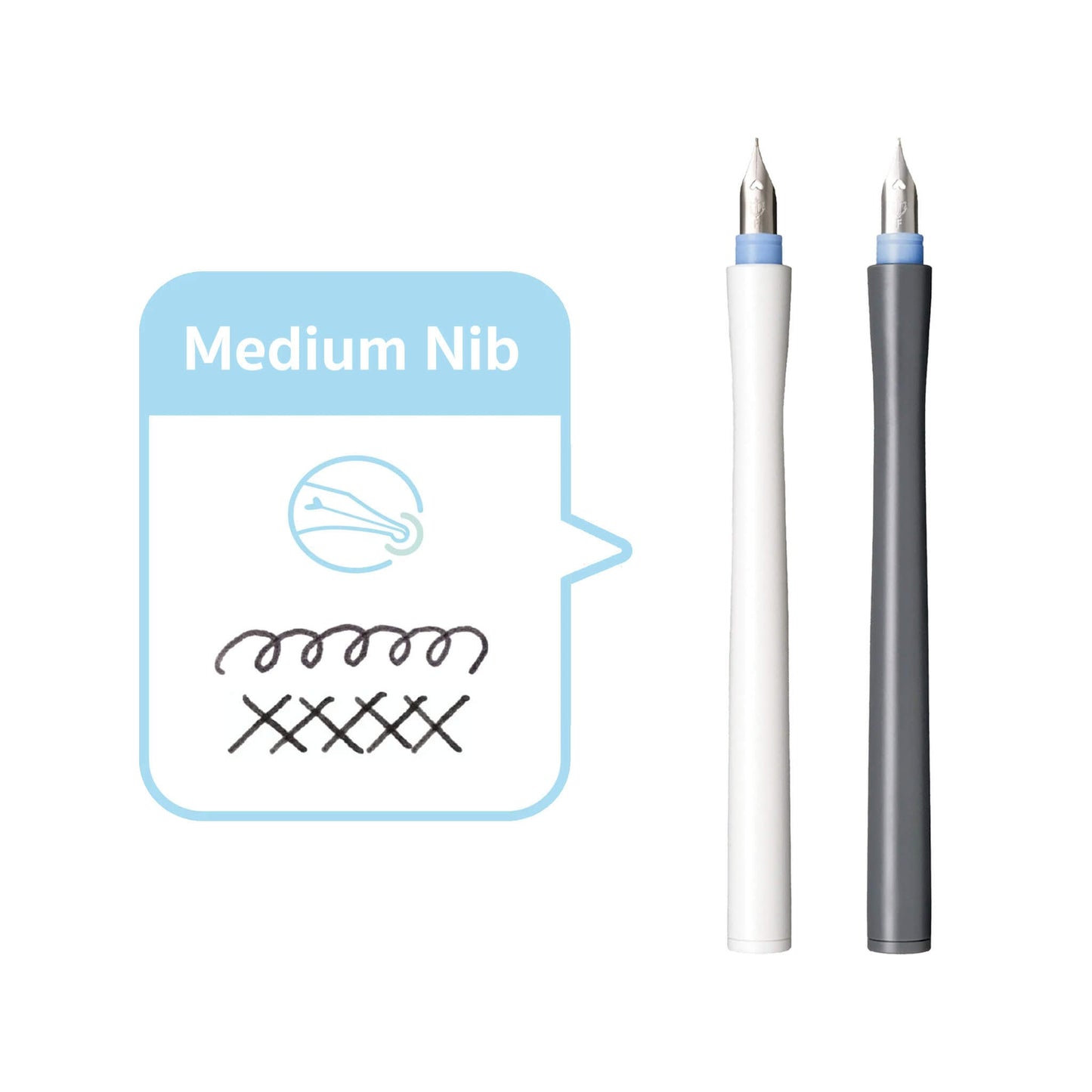 Sailor Hocoro Dip Pen with Fountain Pen Nib - Medium Nib - White - Dip Pens