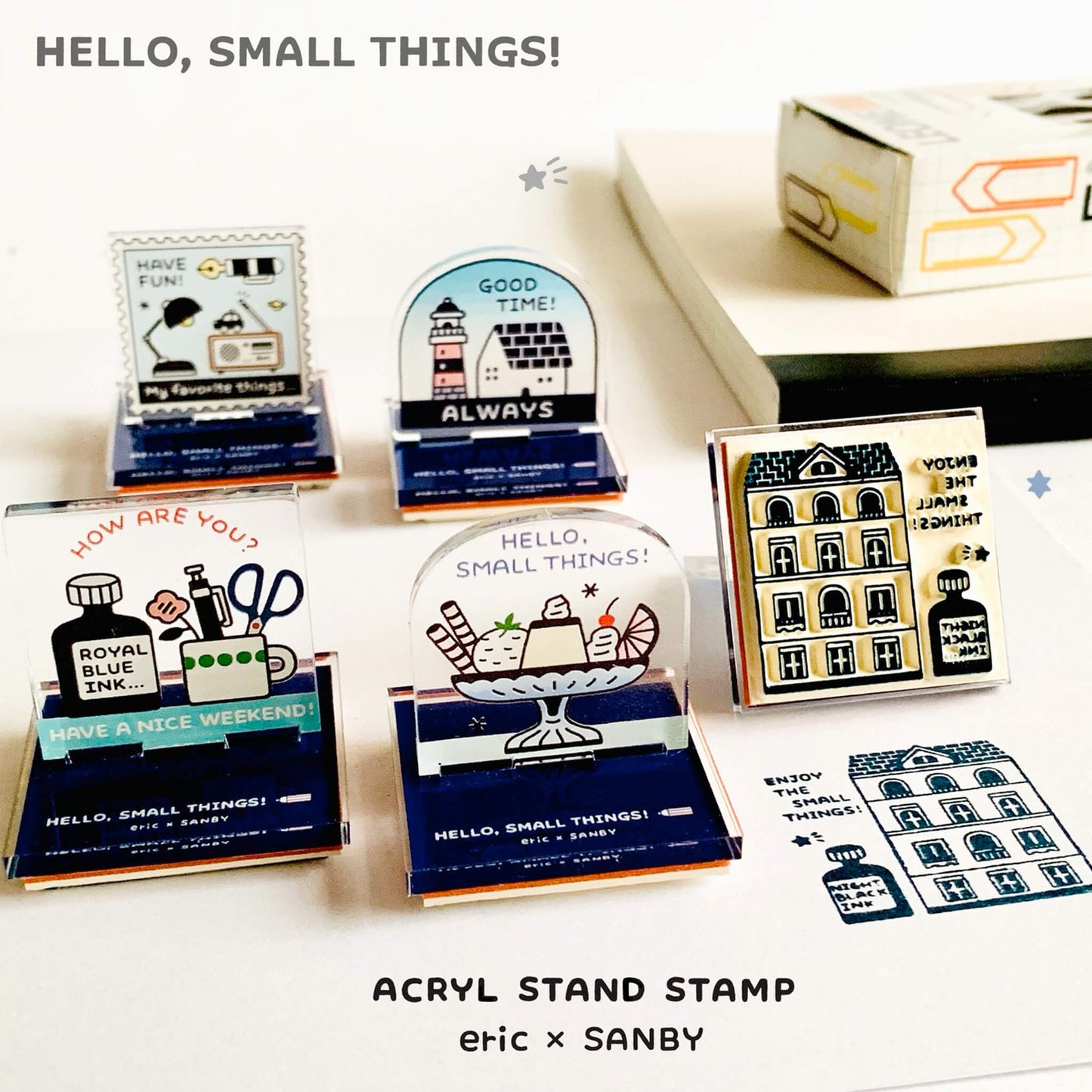 SANBY × Eric Small Things Acrylic Stand Stamp - Ink - Rubber Stamps
