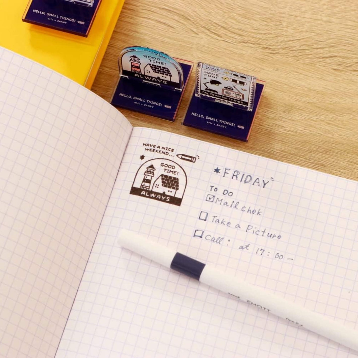 SANBY × Eric Small Things Acrylic Stand Stamp - Ink - Rubber Stamps