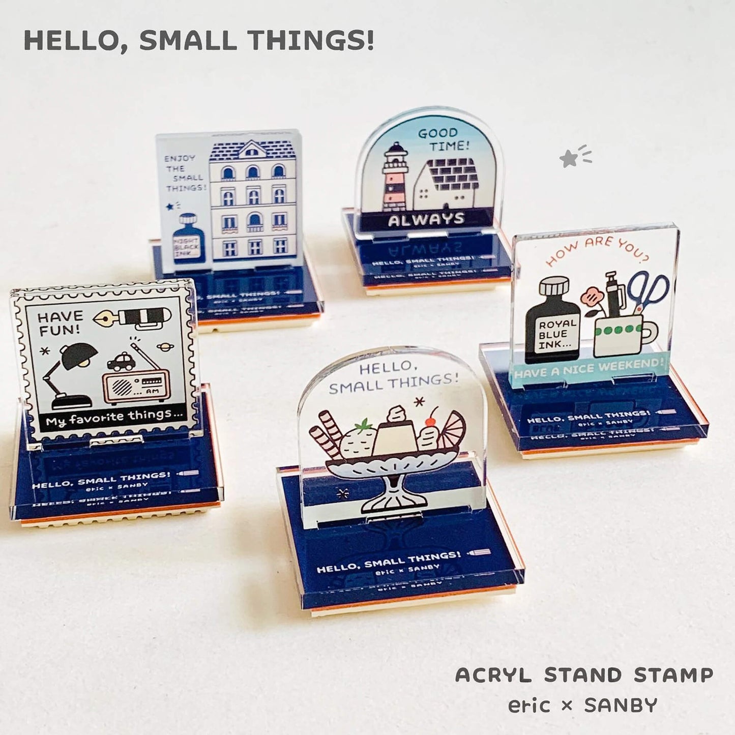 SANBY × Eric Small Things Acrylic Stand Stamp - Ink - Rubber Stamps