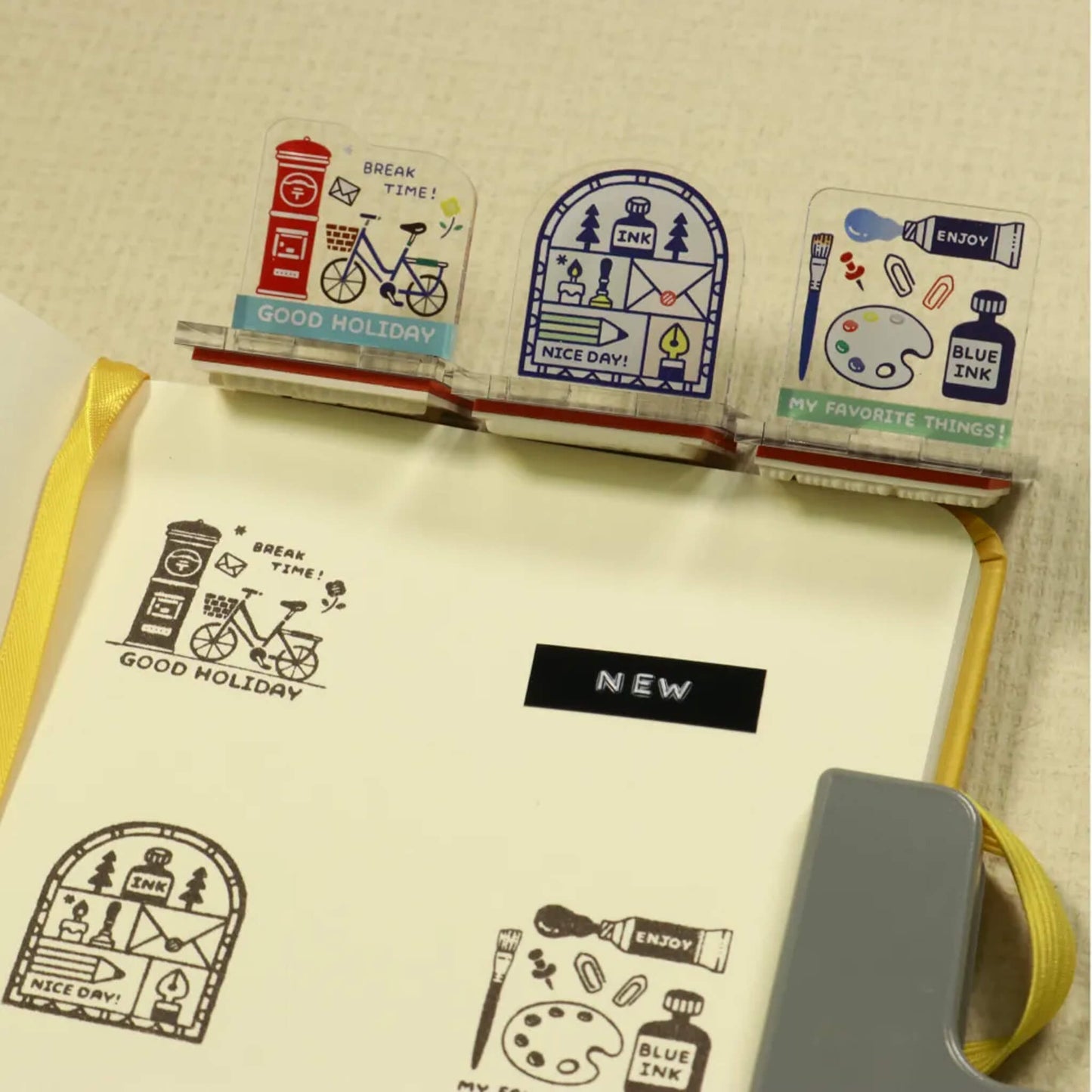 SANBY × Eric Small Things Acrylic Stand Stamp - Palette - Rubber Stamps