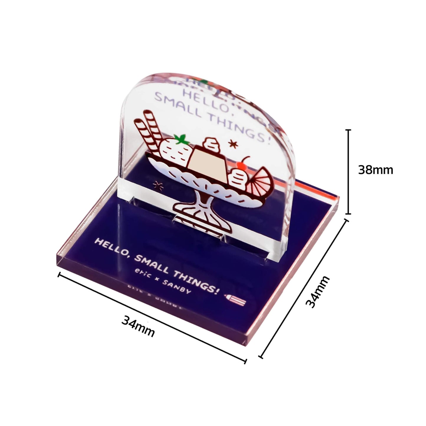 SANBY × Eric Small Things Acrylic Stand Stamp - Pudding - Rubber Stamps