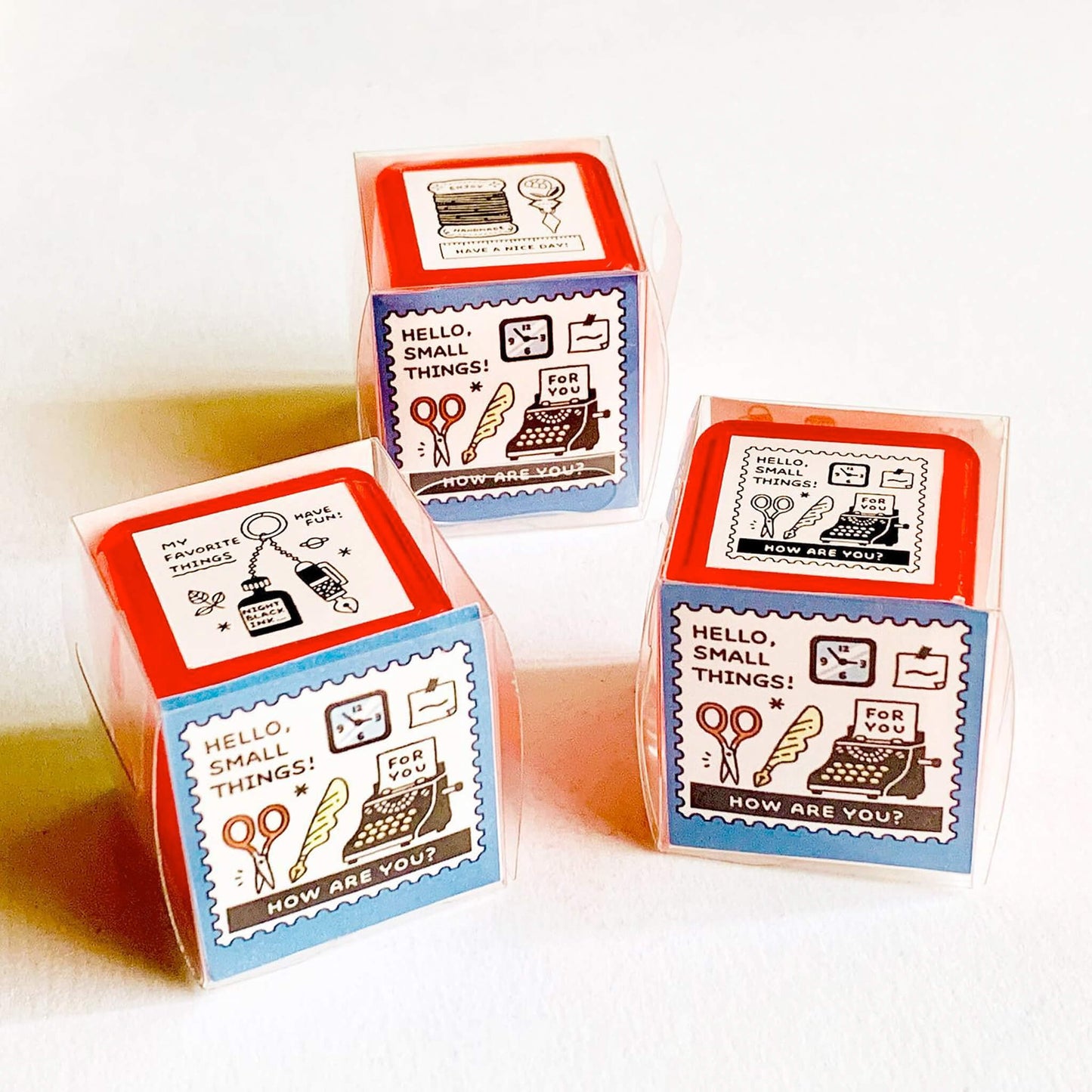 SANBY × Eric Small Things Pre - inked Stamp - Key Ring - Pre - inked Stamps