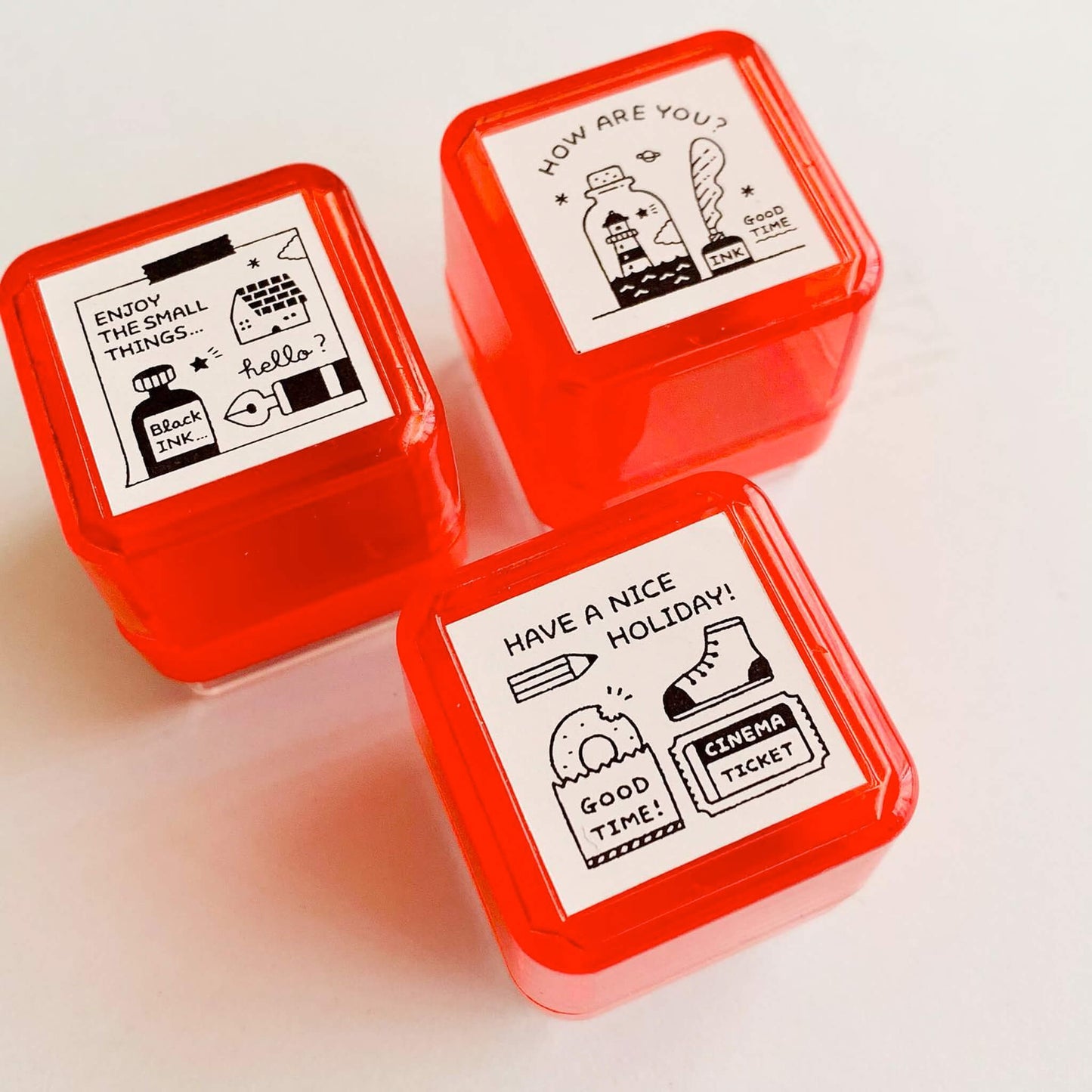 SANBY × Eric Small Things Pre - inked Stamp - Memo - Pre - inked Stamps