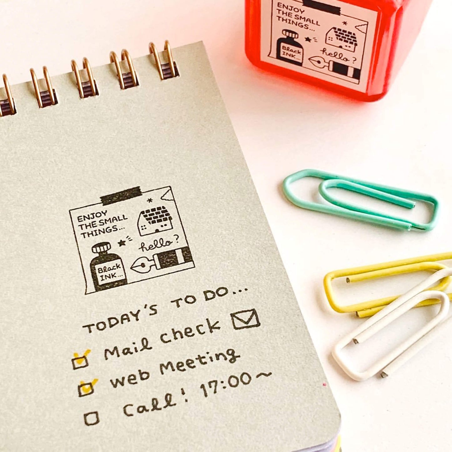 SANBY × Eric Small Things Pre - inked Stamp - Memo - Pre - inked Stamps