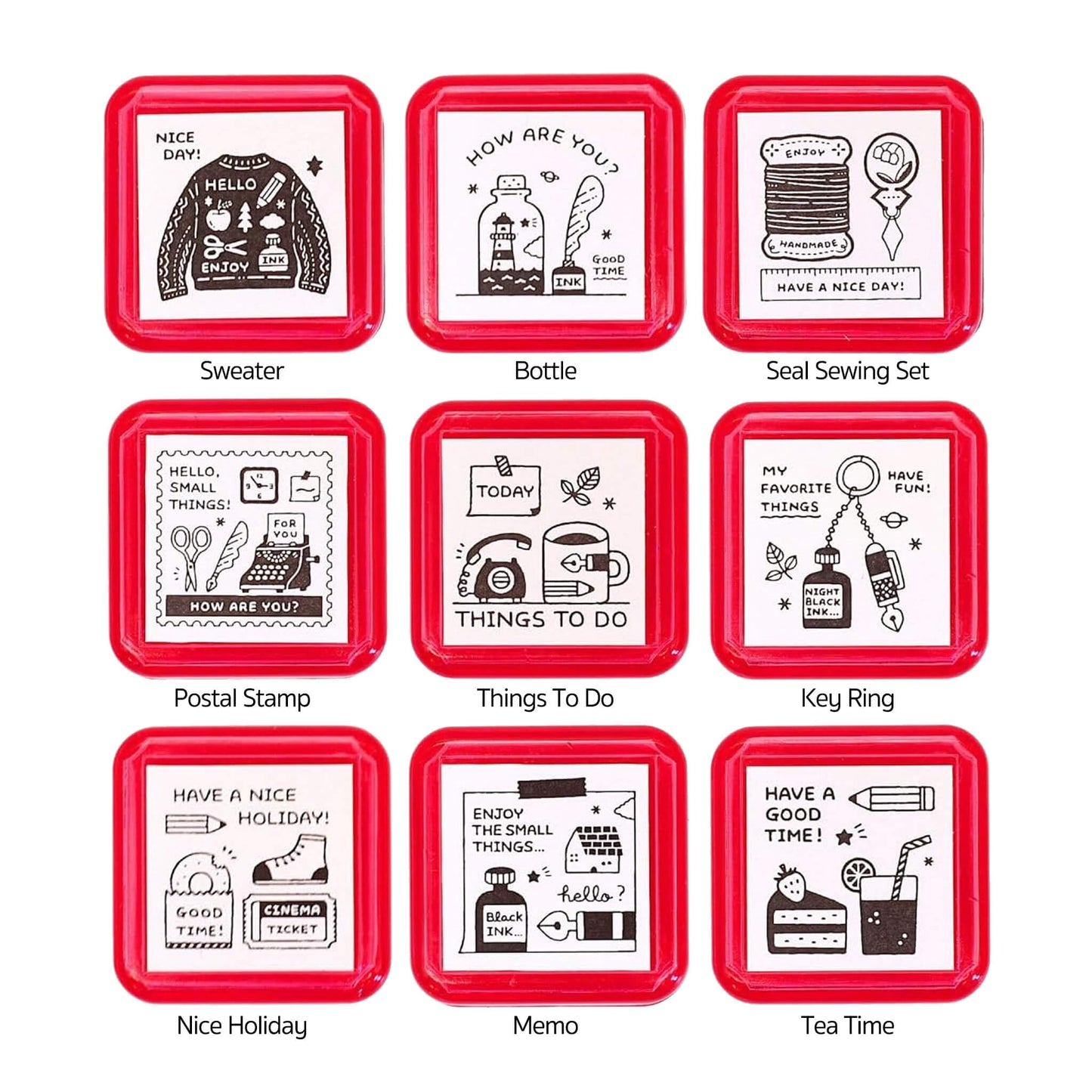 SANBY × Eric Small Things Pre - inked Stamp - Memo - Pre - inked Stamps