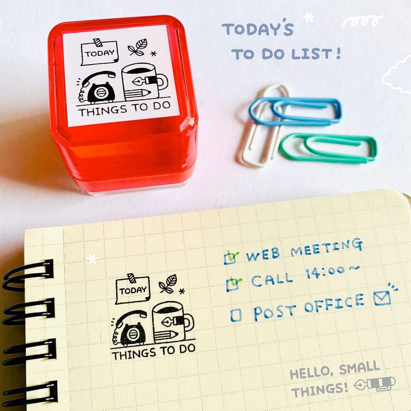 SANBY × Eric Small Things Pre - inked Stamp - Things To Do - Pre - inked Stamps