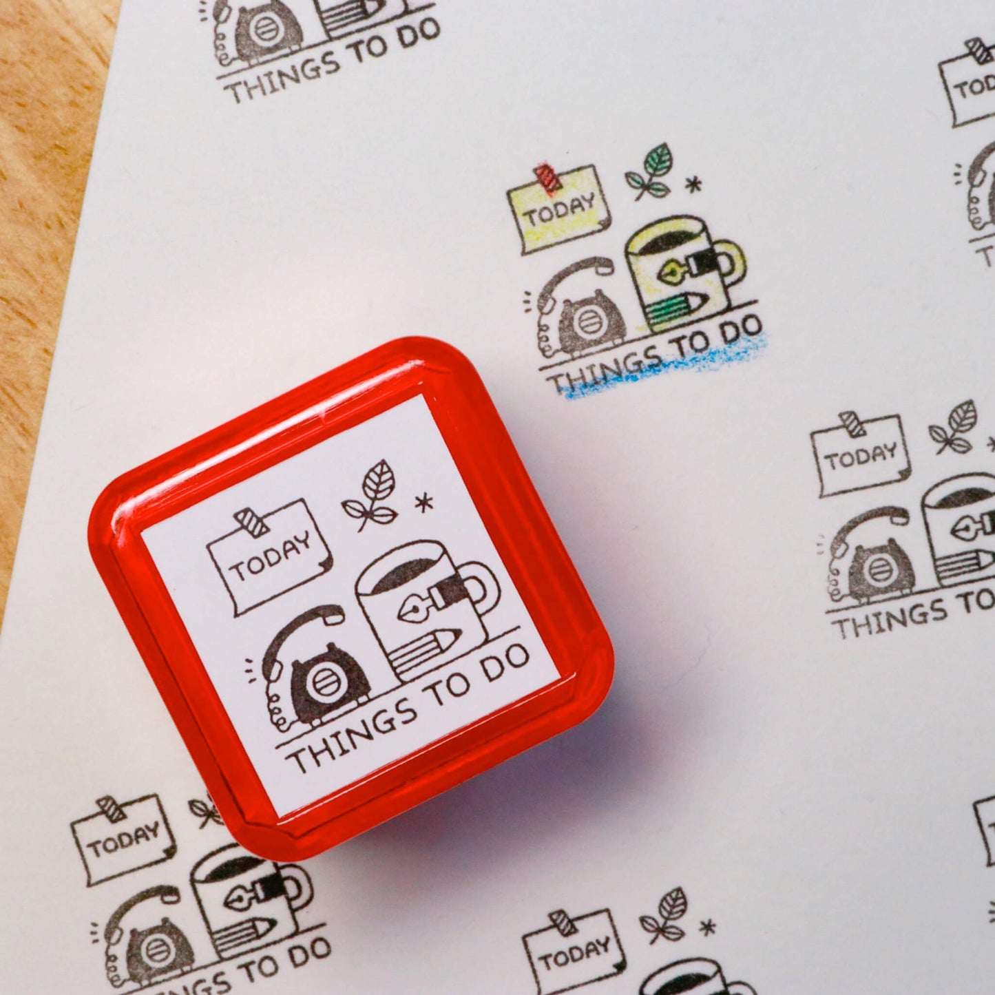 SANBY × Eric Small Things Pre - inked Stamp - Things To Do - Pre - inked Stamps