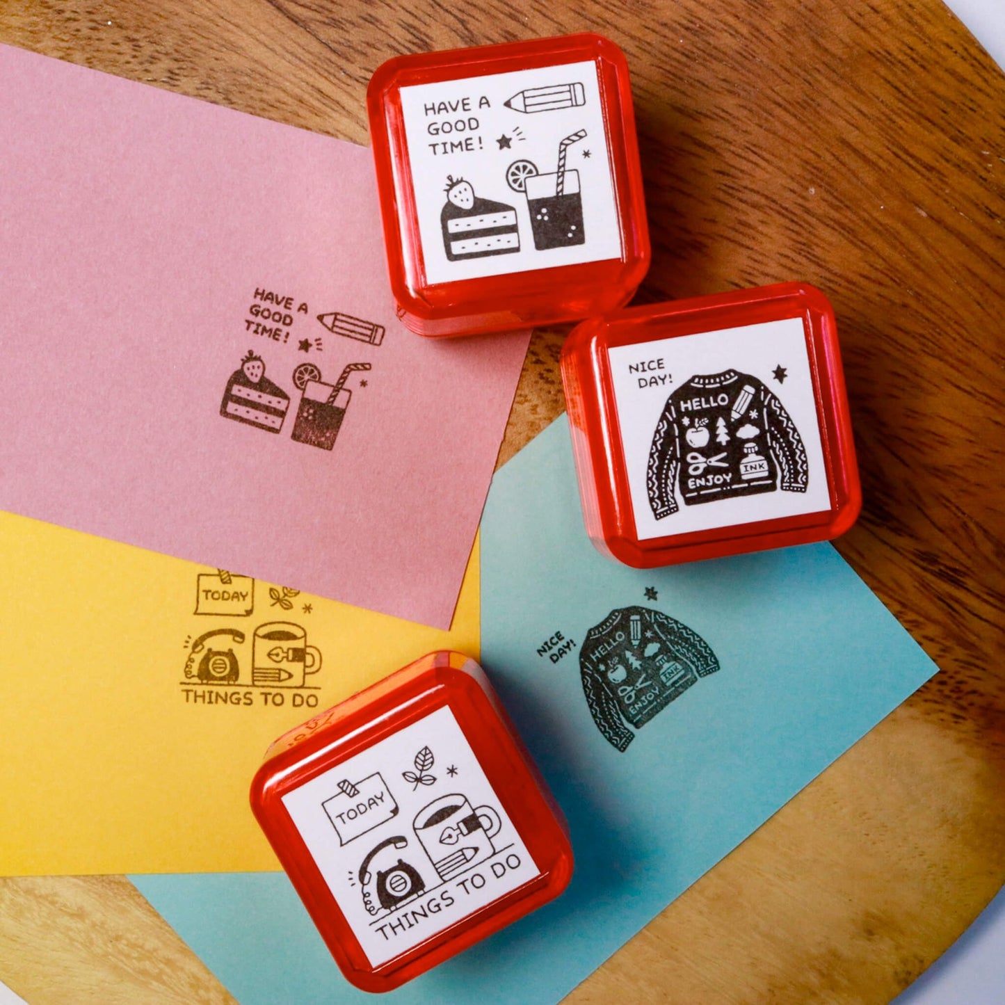 SANBY × Eric Small Things Pre - inked Stamp - Things To Do - Pre - inked Stamps