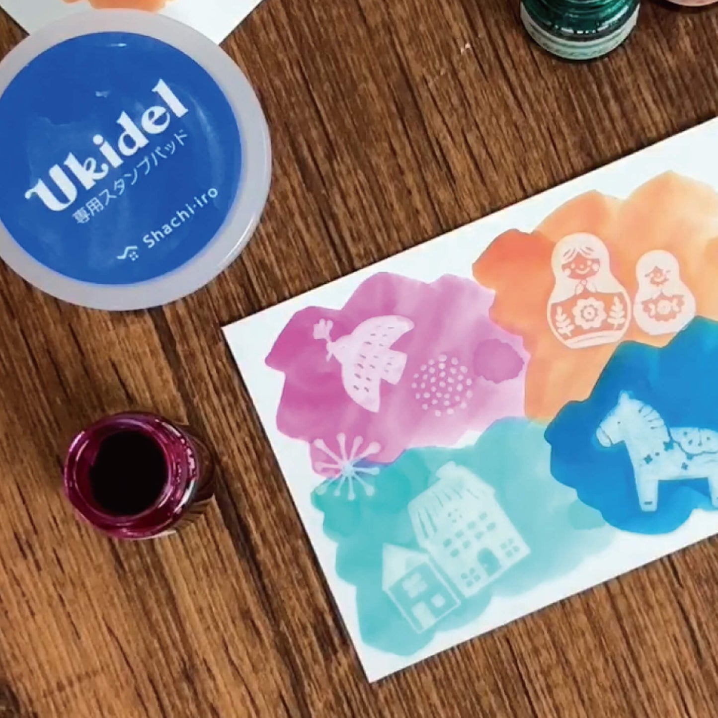 Shachihata Shachi - iro Ukidel Ink Pad Set - Stamp Ink Pads