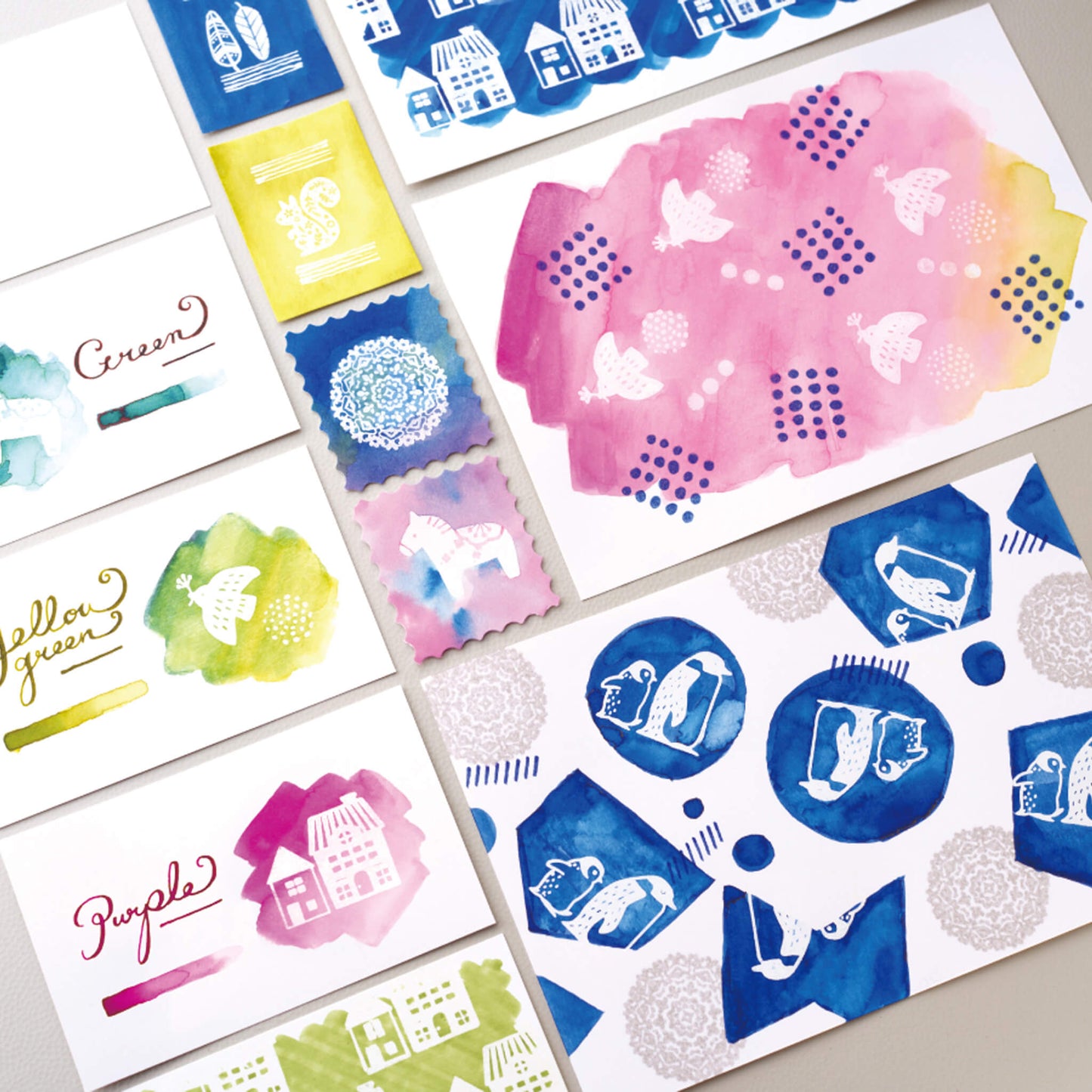 Shachihata Shachi - iro Ukidel Ink Pad Set - Stamp Ink Pads