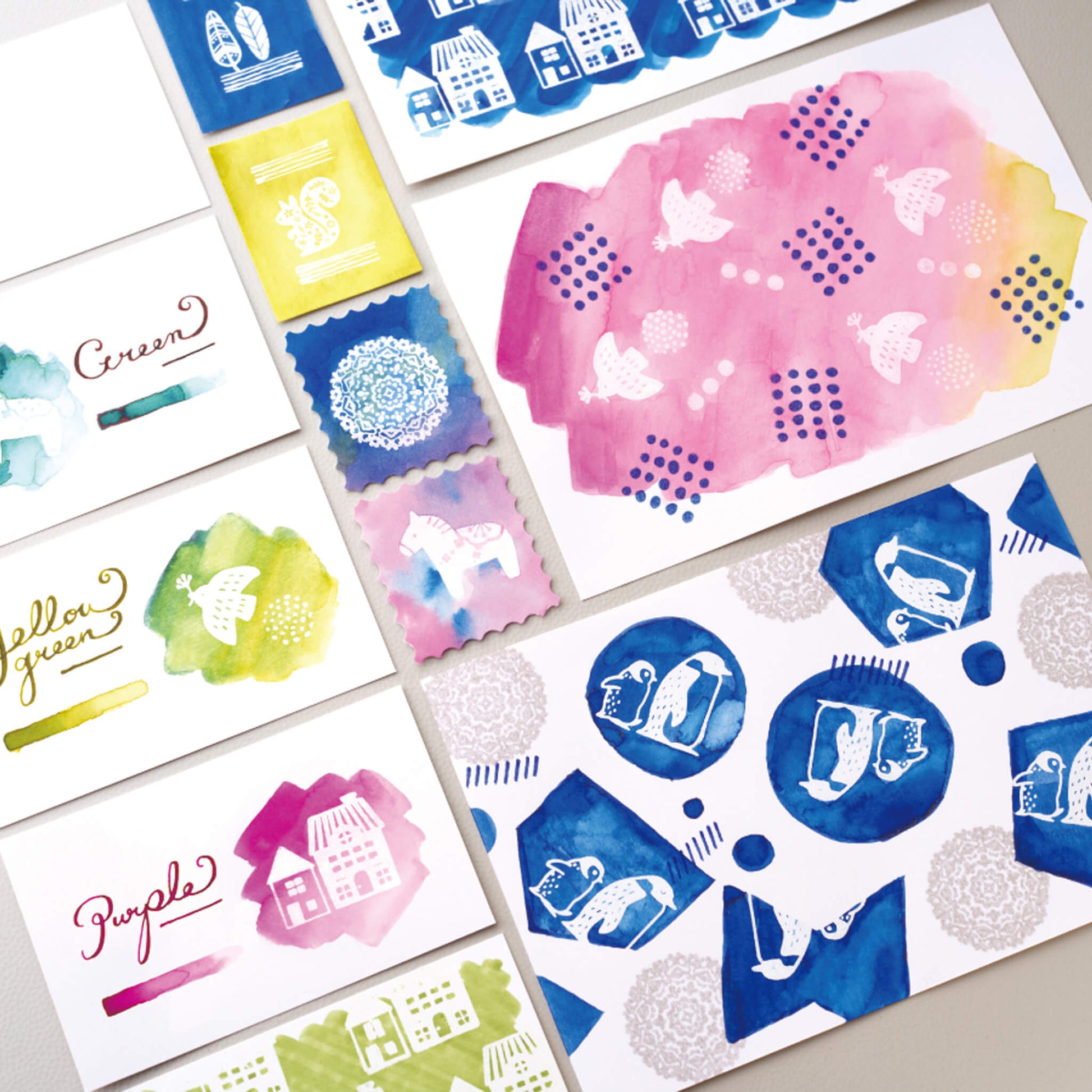 Shachihata Shachi - iro Ukidel Ink Pad Set - Stamp Ink Pads