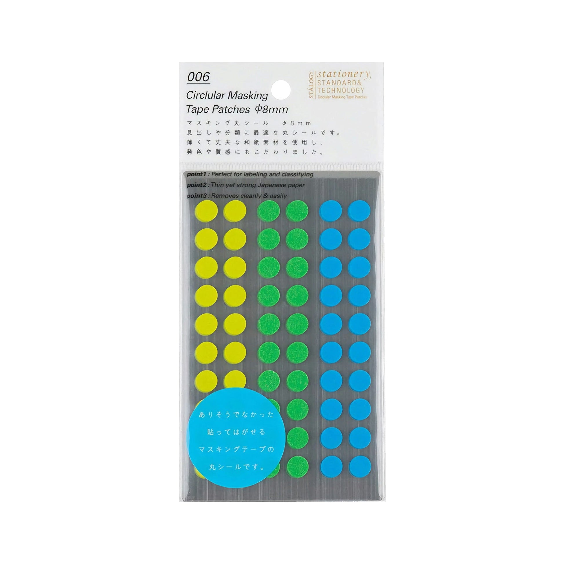 STÁLOGY Circular Masking Patches - Earth - 8mm - Sticker Sheets