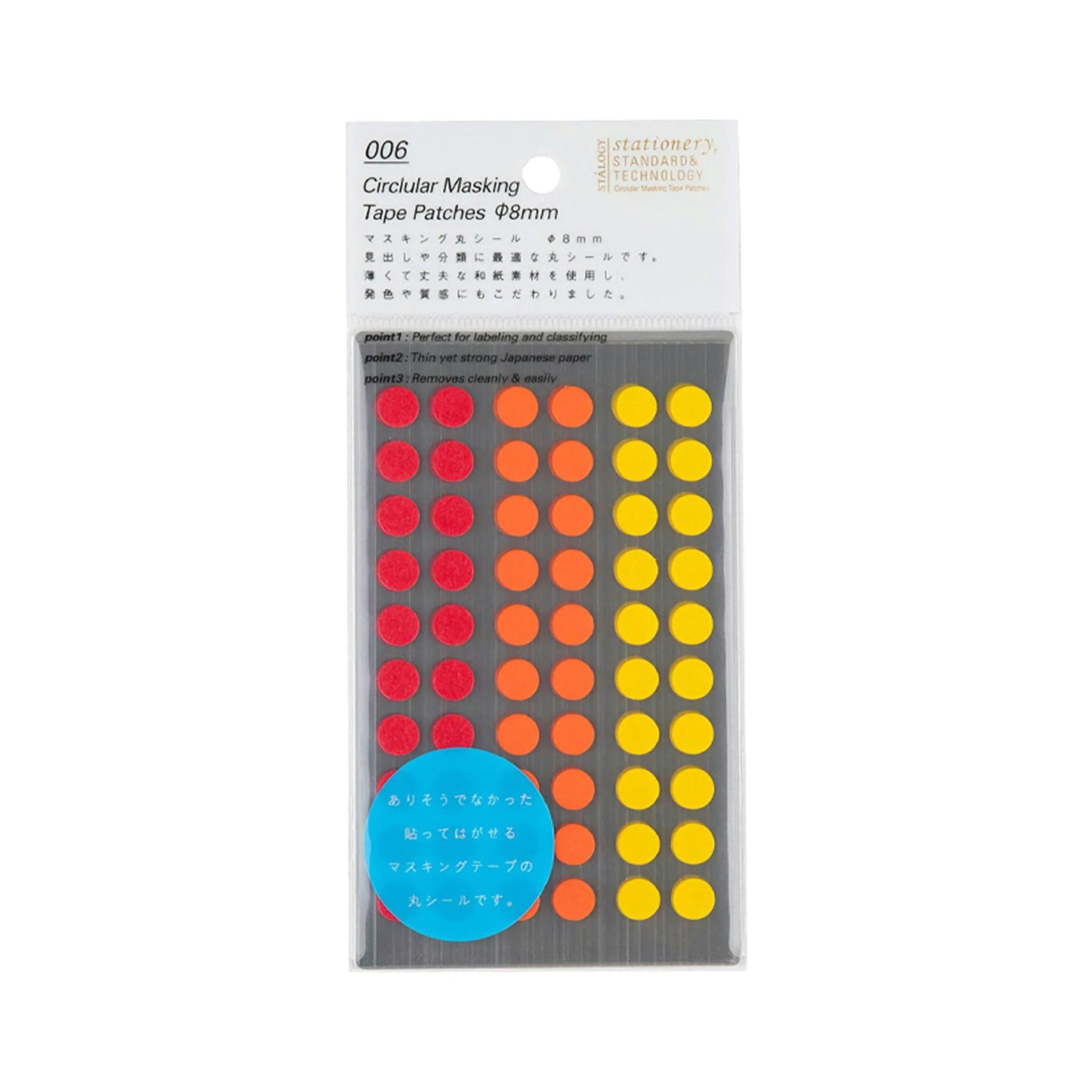 STÁLOGY Circular Masking Patches - Fine - 8mm - Sticker Sheets