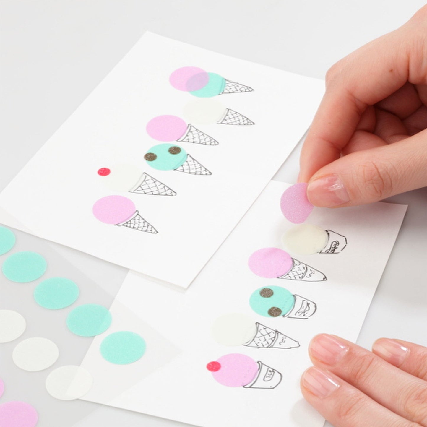 STÁLOGY Circular Masking Patches - Ice Cream - 5mm - Sticker Sheets