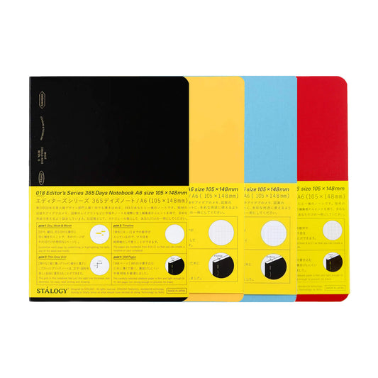 STÁLOGY Editor's Series 365 Days Notebook A6 - Black - Notebooks