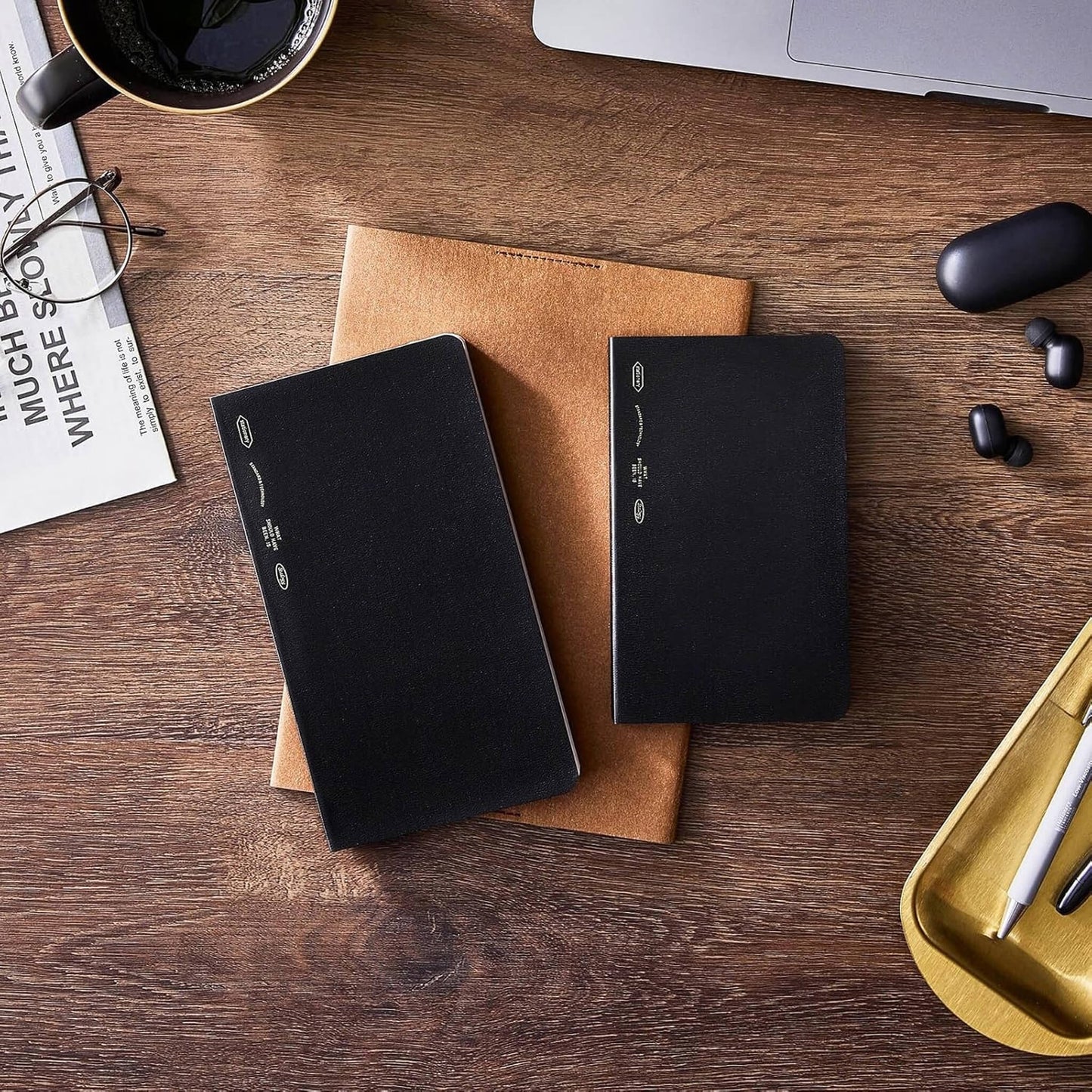 STÁLOGY Editor's Series Half - Year Notebook A6 Slim Black - Notebooks