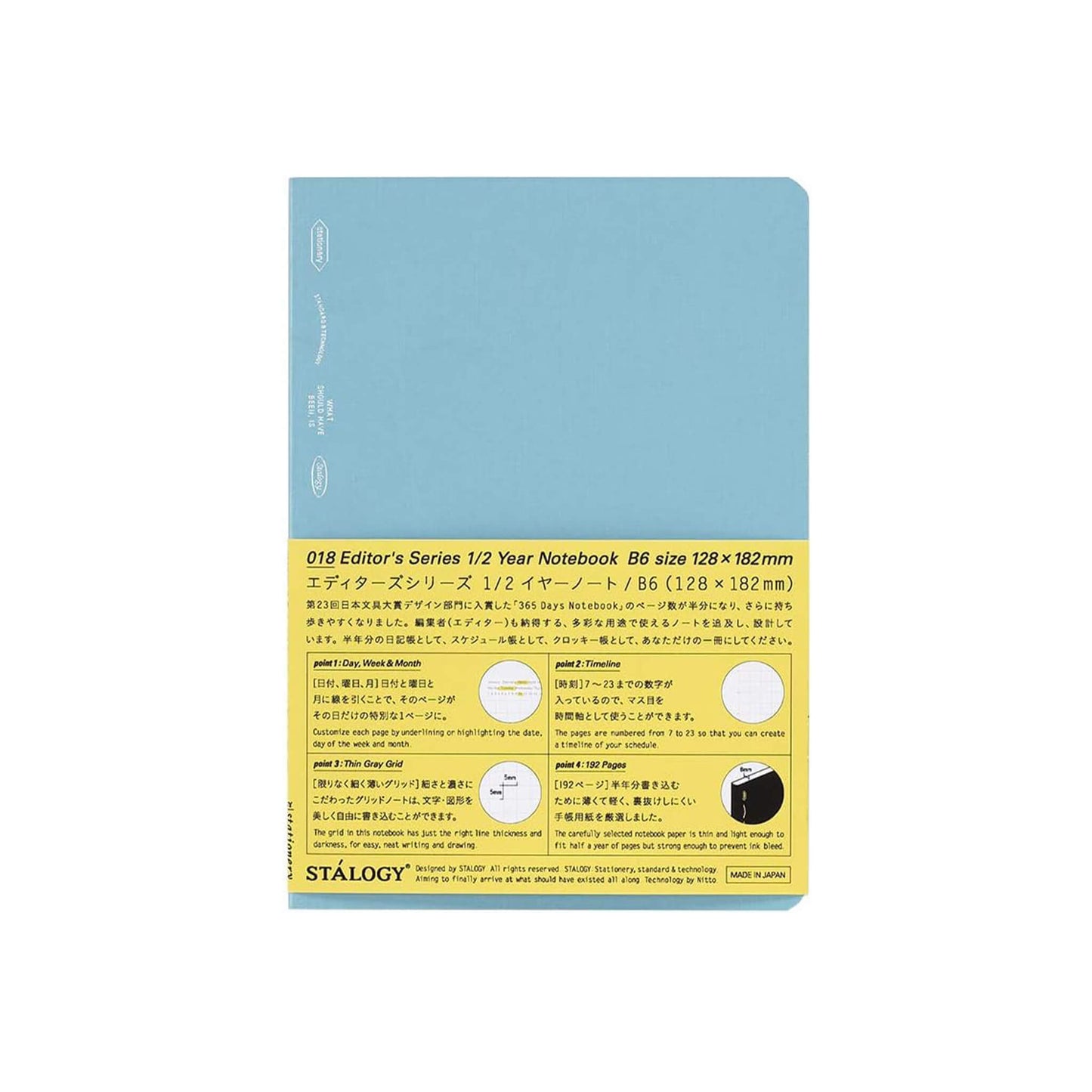 STÁLOGY Editor's Series Half - Year Notebook B6 - Blue - Notebooks