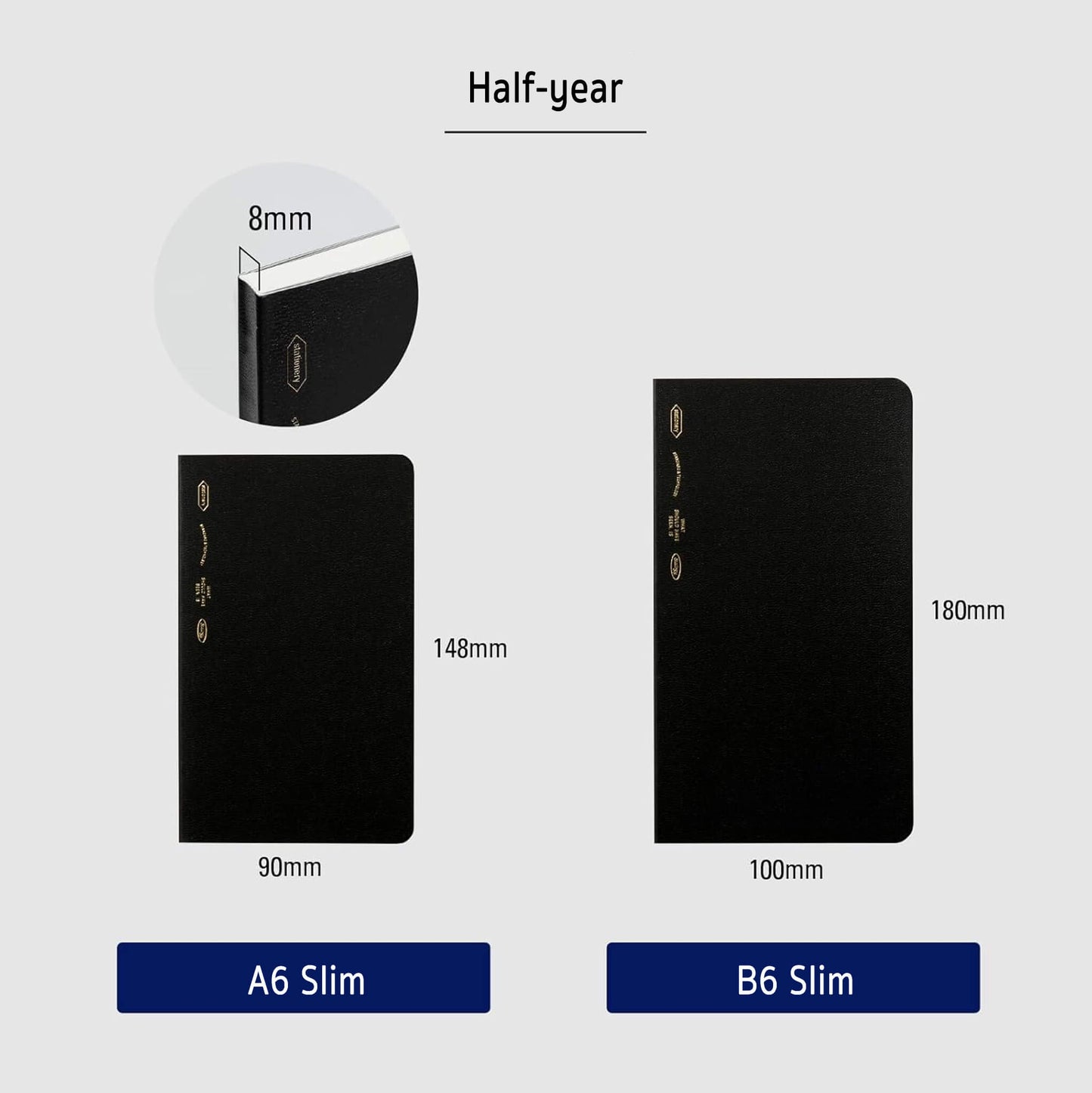 STÁLOGY Editor's Series Half - Year Notebook B6 Slim Black - Notebooks