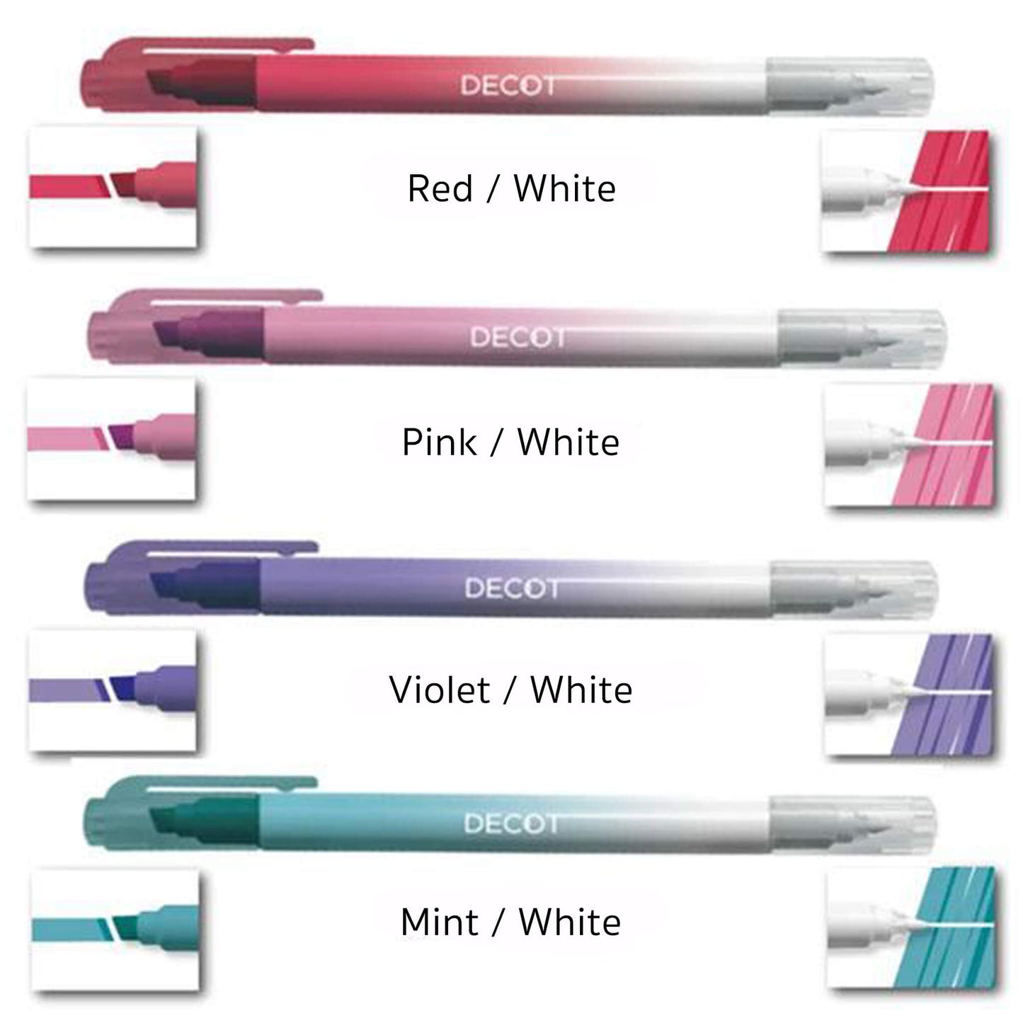 Sun - Star Decot 2 White - out Marker - Red / White - Creative Markers