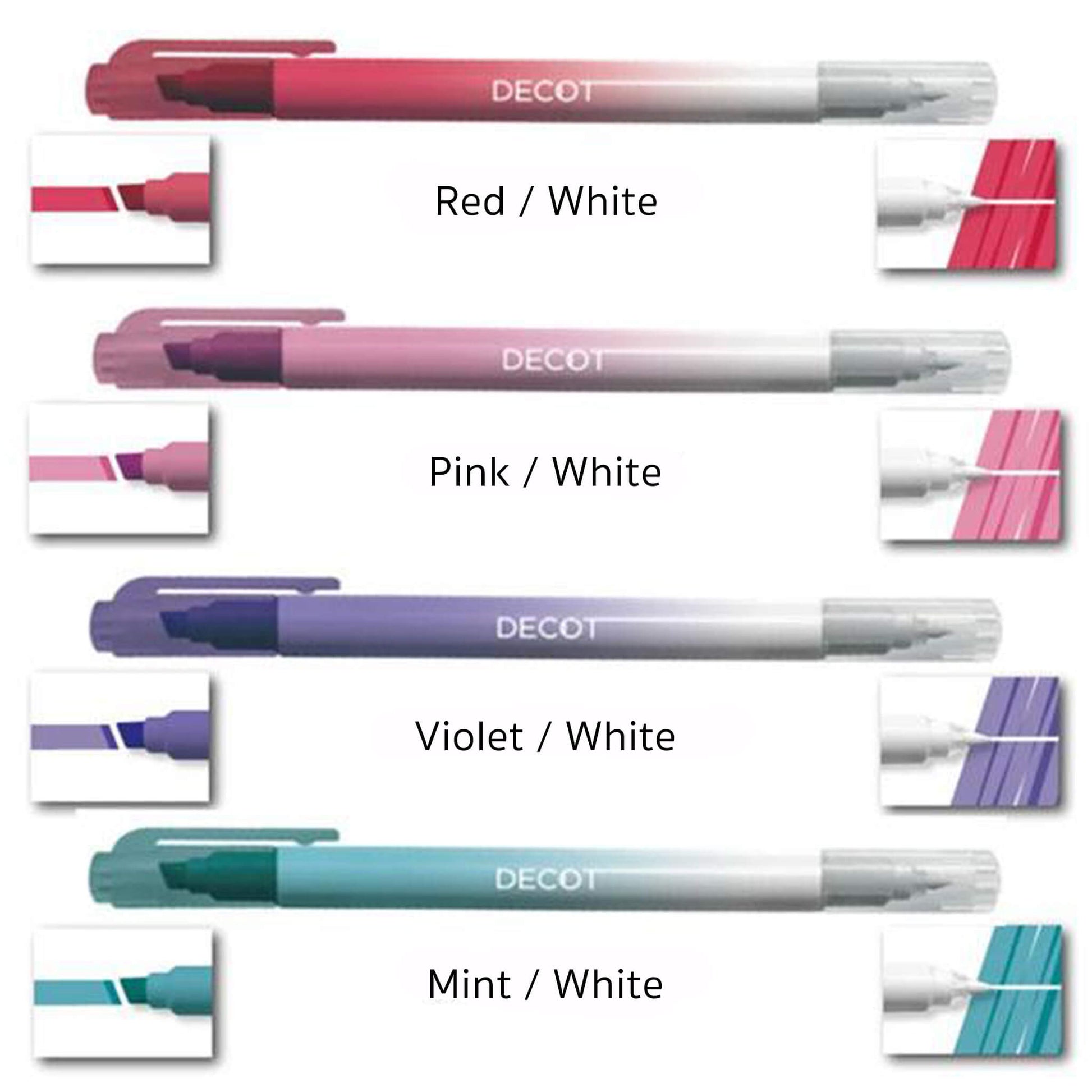 Sun - Star Decot 2 White - out Marker - Red / White - Creative Markers