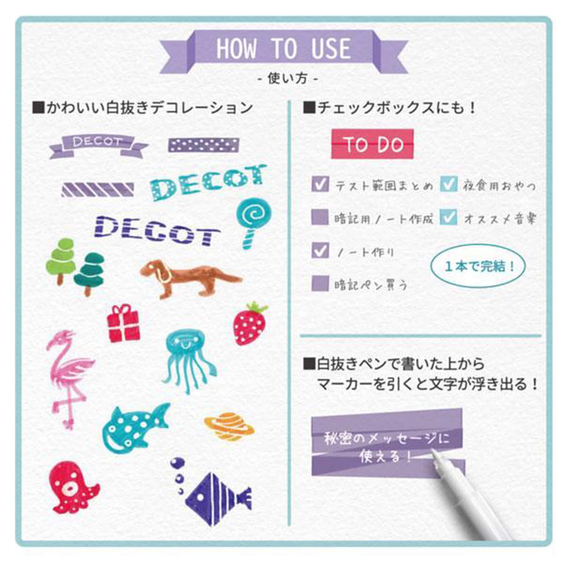 Sun - Star Decot 2 White - out Marker - Red / White - Creative Markers