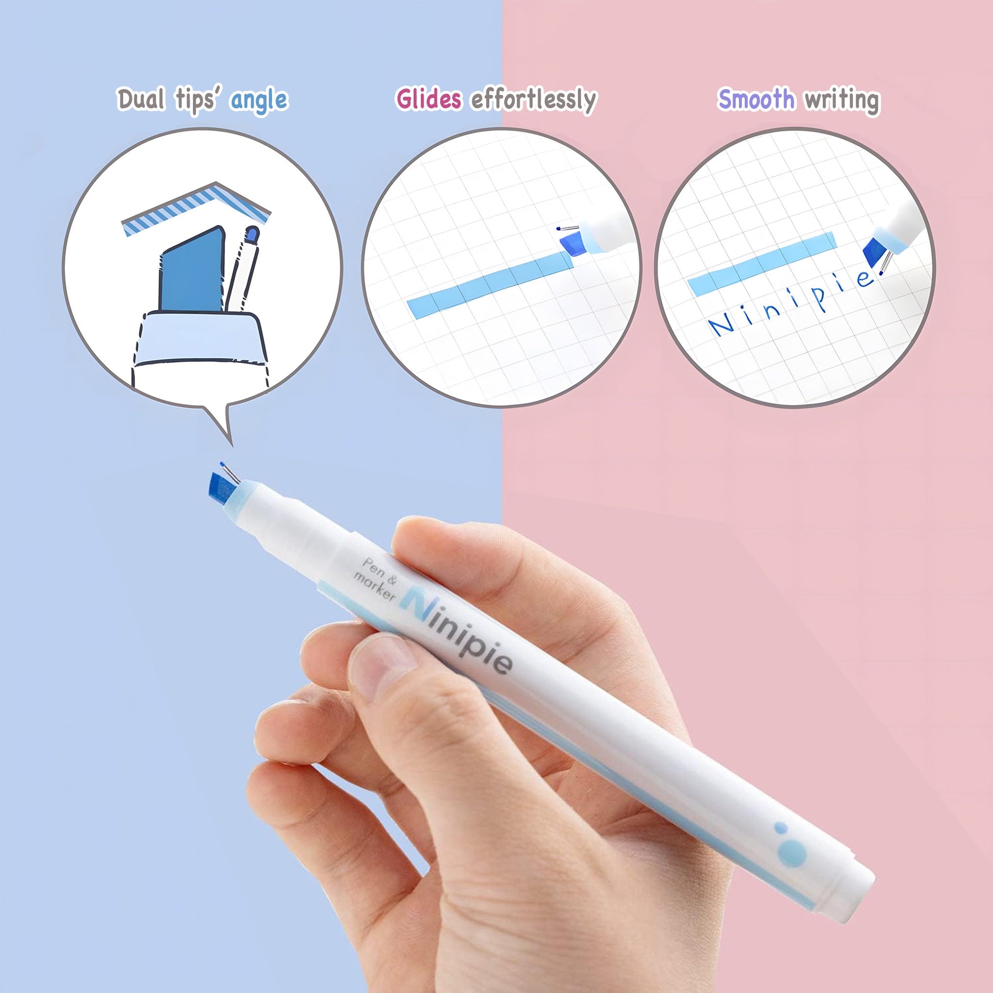 Sun - Star Ninipie Pen & Marker 6 - Color Set - Set A - Highlighters