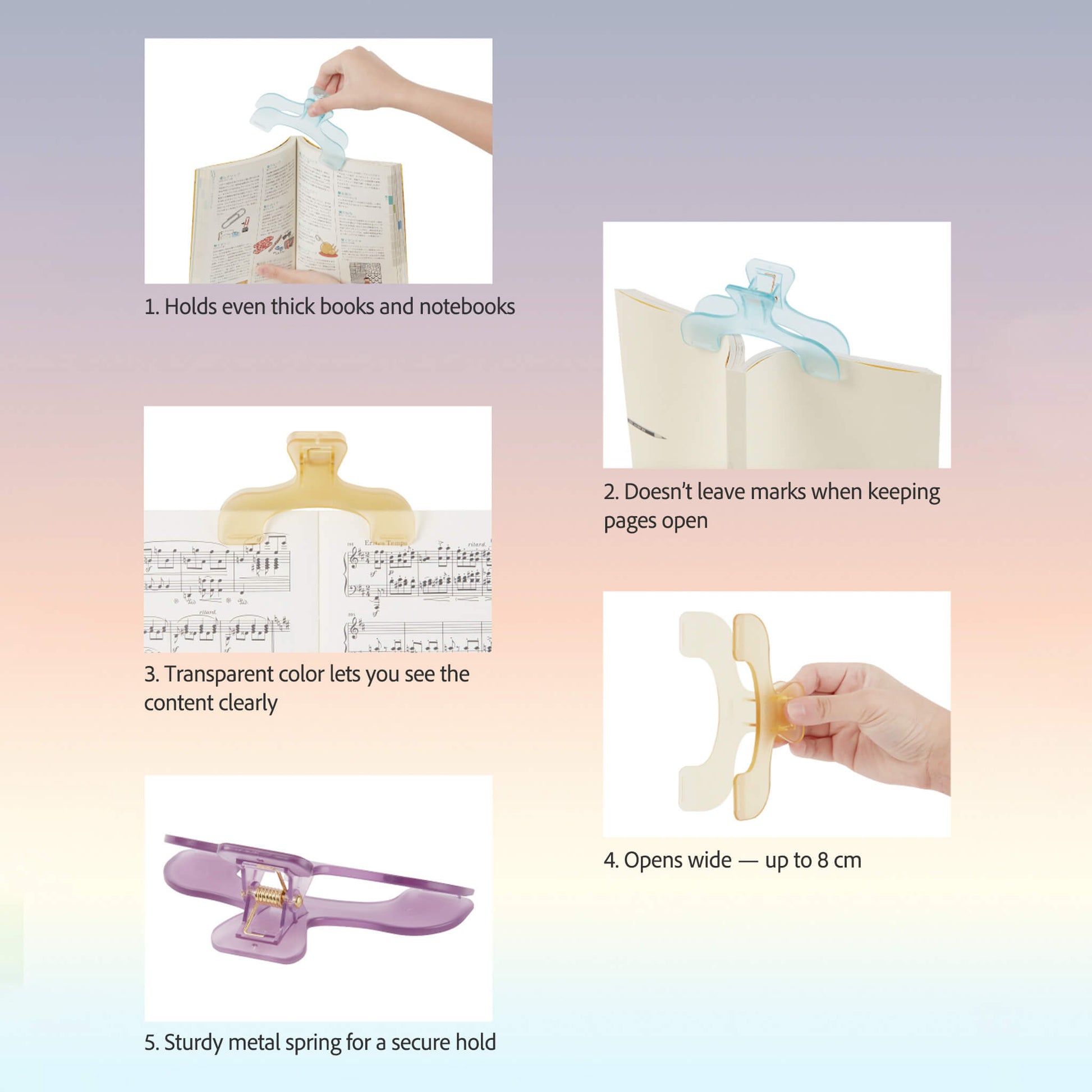 Sun - Star Ukanmuri U - shaped Clip Clear Color - Morning Soda - Clips
