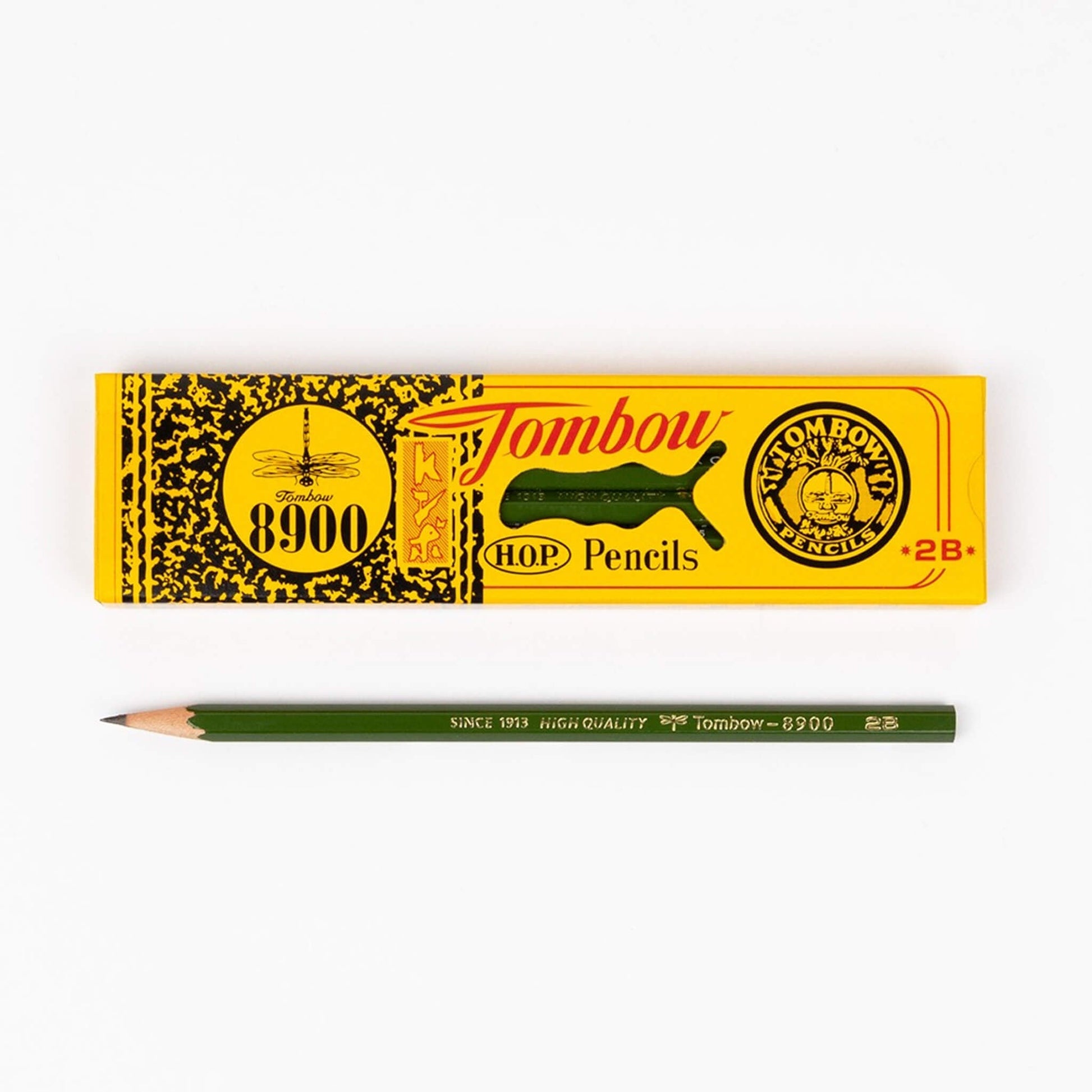 Tombow 8900 Wooden Pencil Pack of 12 - 2B - Wooden Pencils