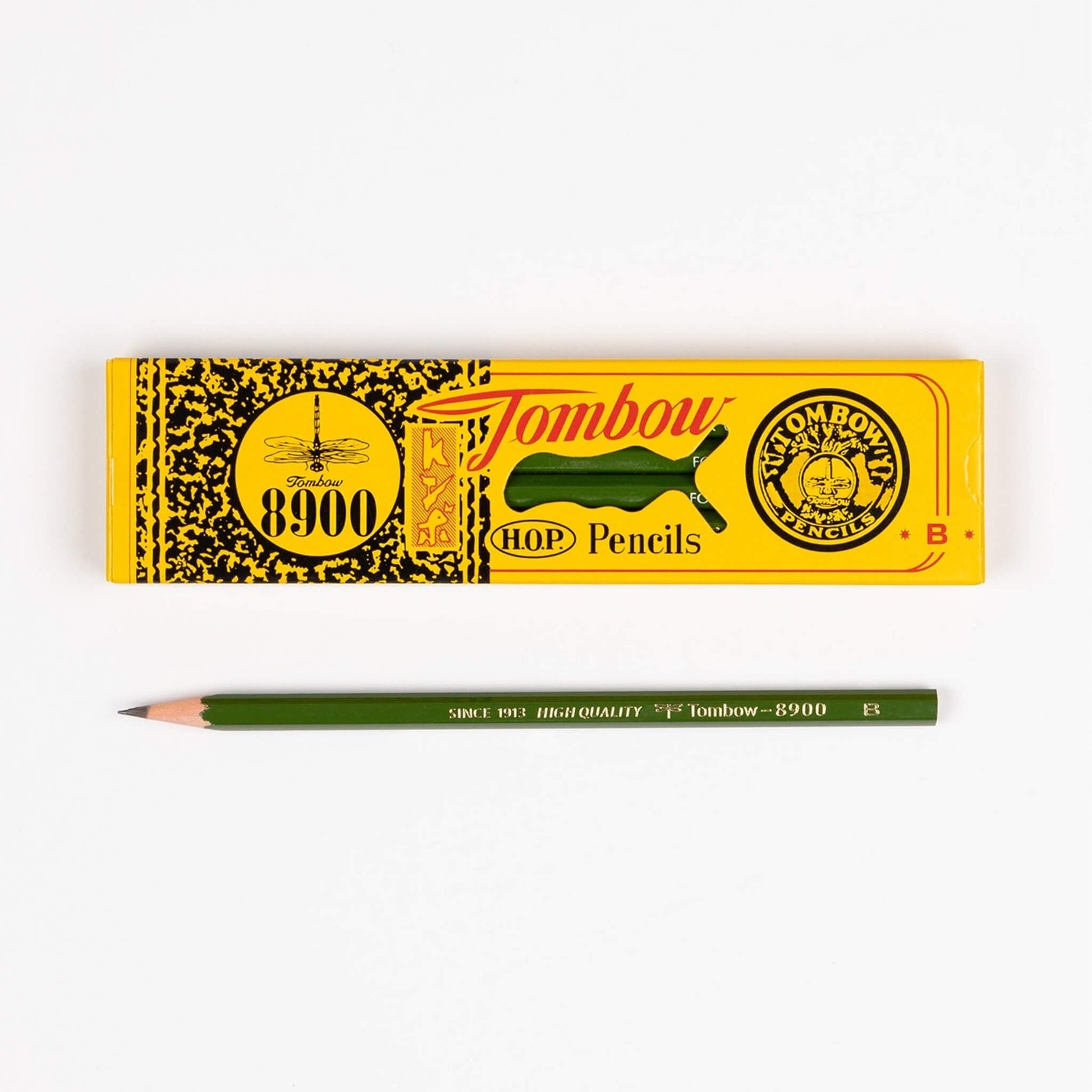 Tombow 8900 Wooden Pencil Pack of 12 - B - Wooden Pencils