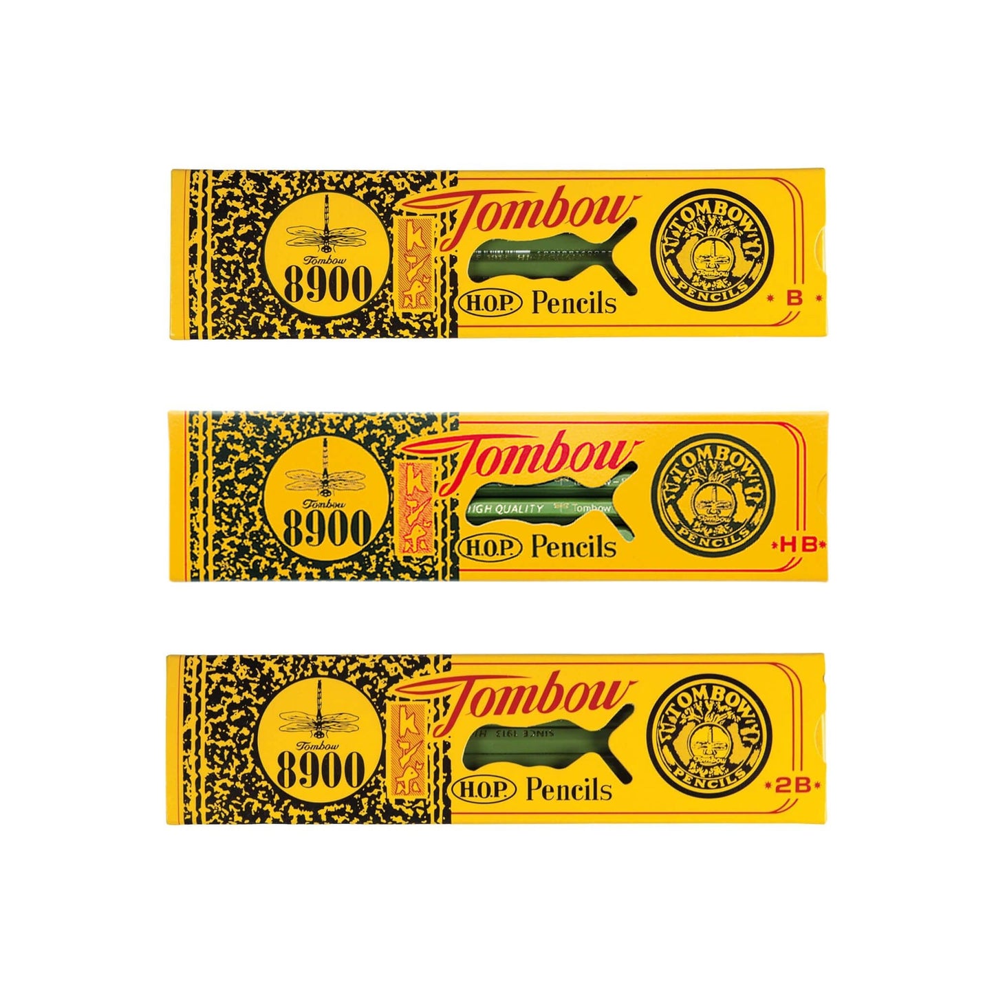 Tombow 8900 Wooden Pencil Pack of 12 - HB - Wooden Pencils