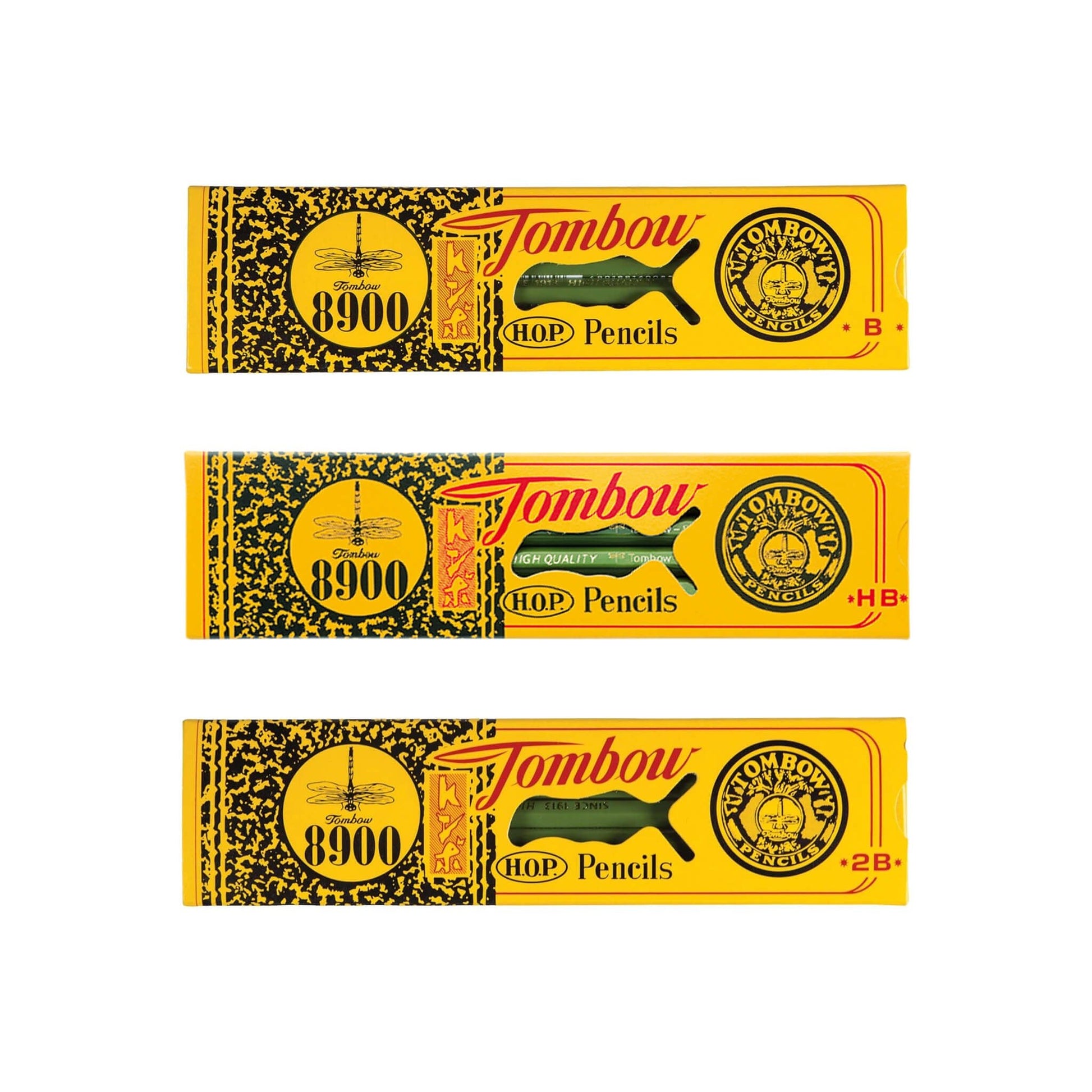 Tombow 8900 Wooden Pencil Pack of 12 - HB - Wooden Pencils