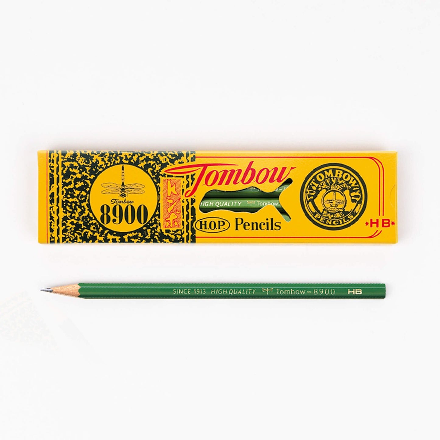 Tombow 8900 Wooden Pencil Pack of 12 - HB - Wooden Pencils